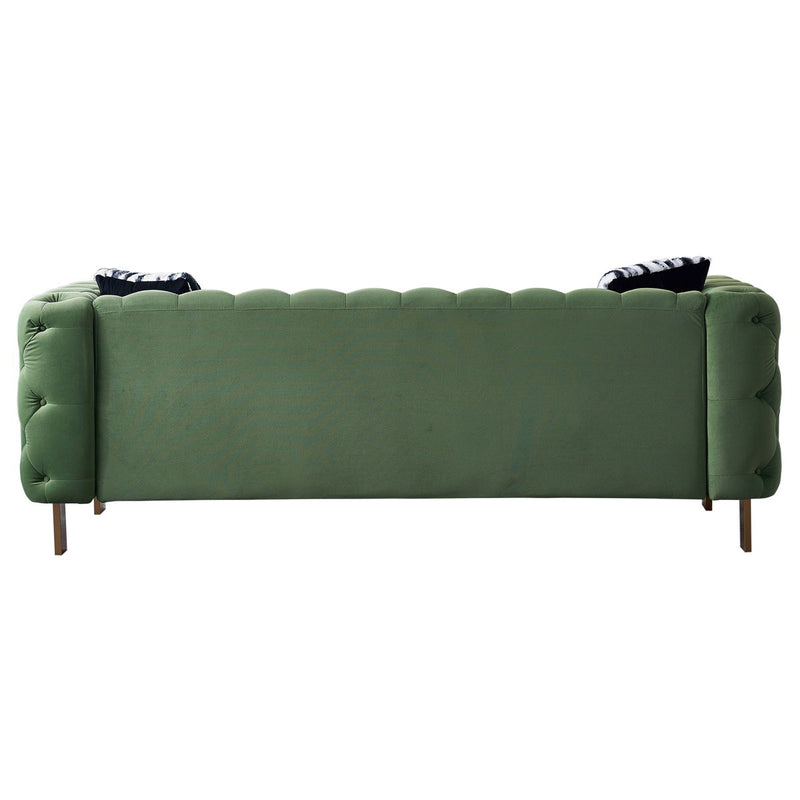 Chesterfield - Modern Tufted Velvet Living Room Sofa, 84.25''W Couch