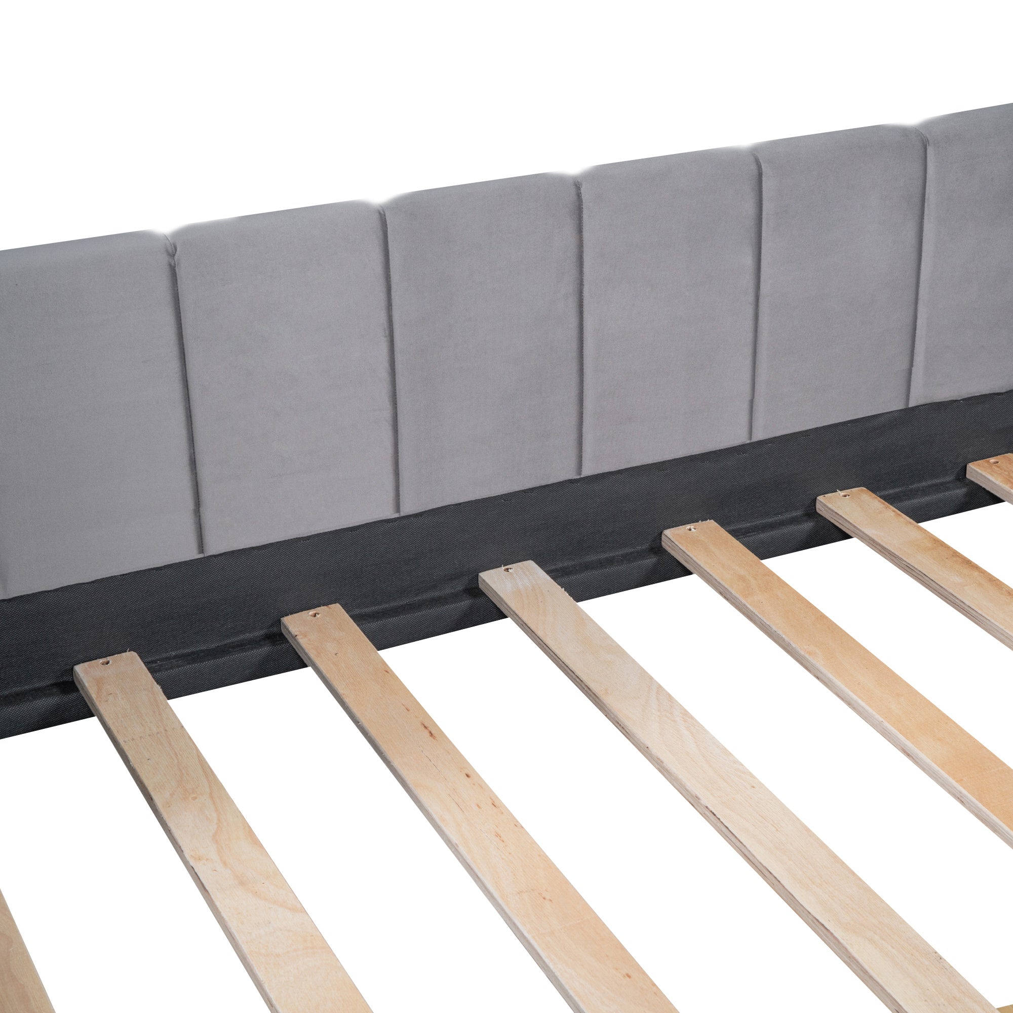 Twin Size Upholstered Daybed with Ergonomic Design Backrest and 2 Drawers, Gray - Atlantic Fine Furniture Melbourne FL