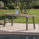 Acacia Wood Dining Table With Slat Design
