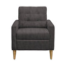 Tufted Back Accent Chair With Track Arm Silhouette - Gray