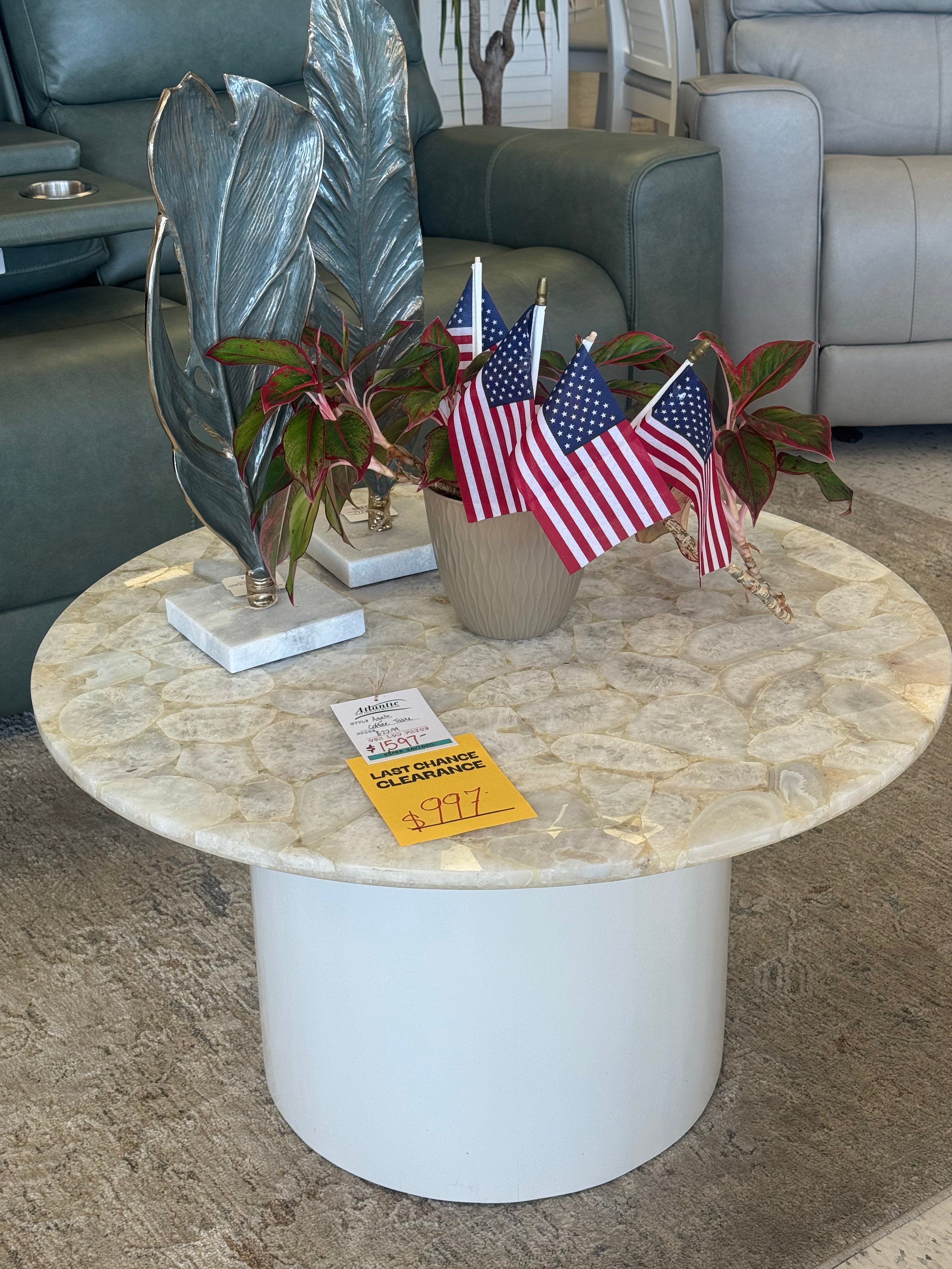 Agate Marble Coffee Table- SHOWROOM MODEL ONLY