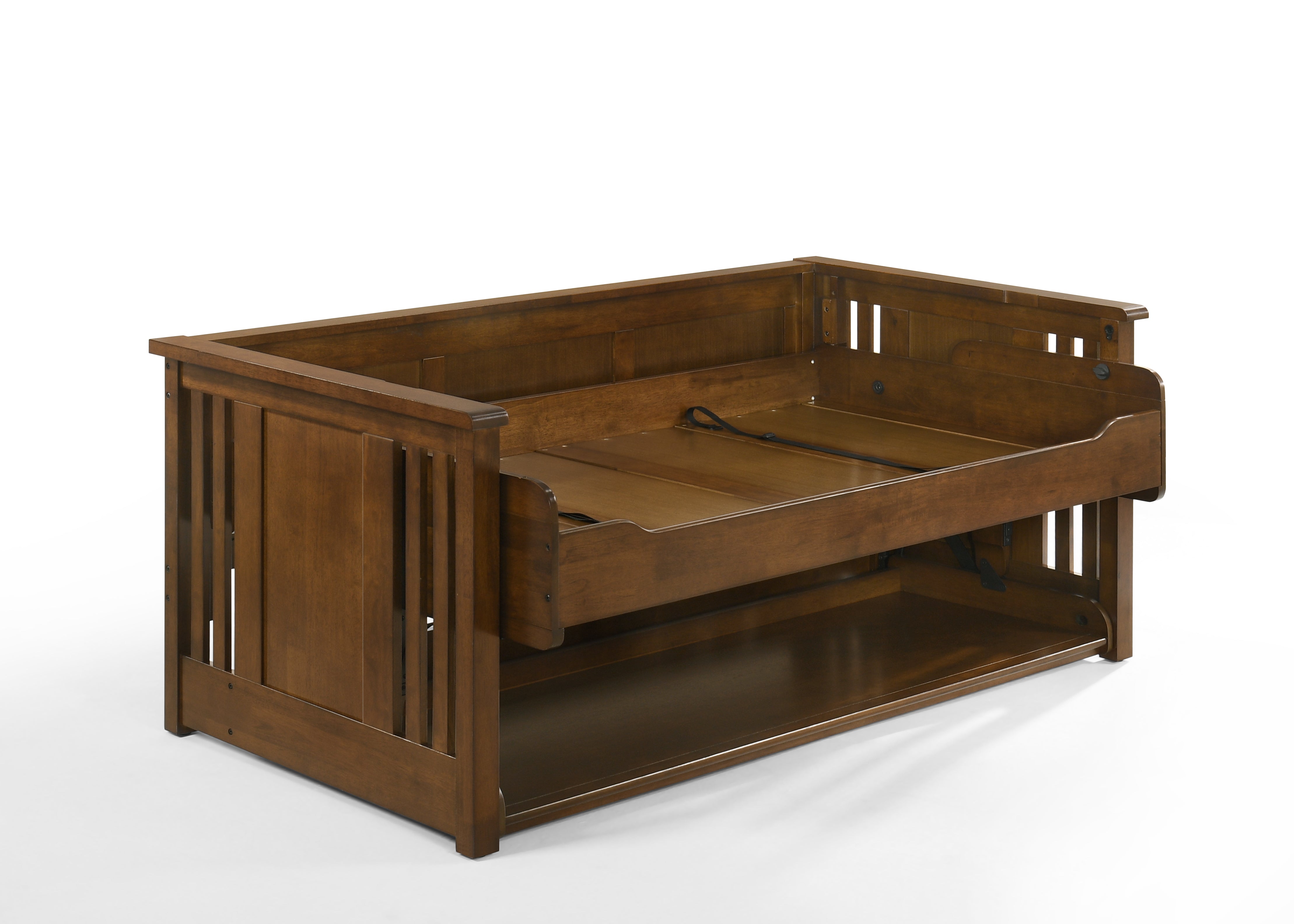 Artisan Hidden Desk Bed in Black Walnut, view 2 | Atlantic Fine Furniture, Melbourne FL