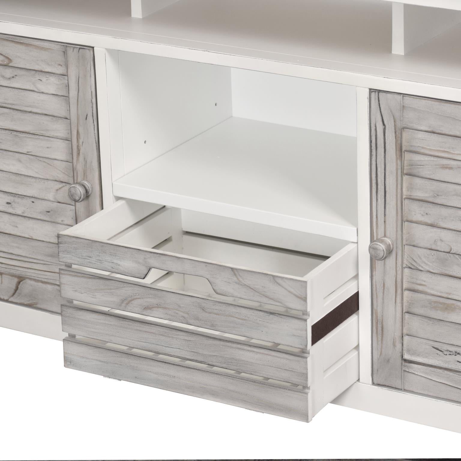 Islamorada Entertainment Center. Dapple Grey Finish