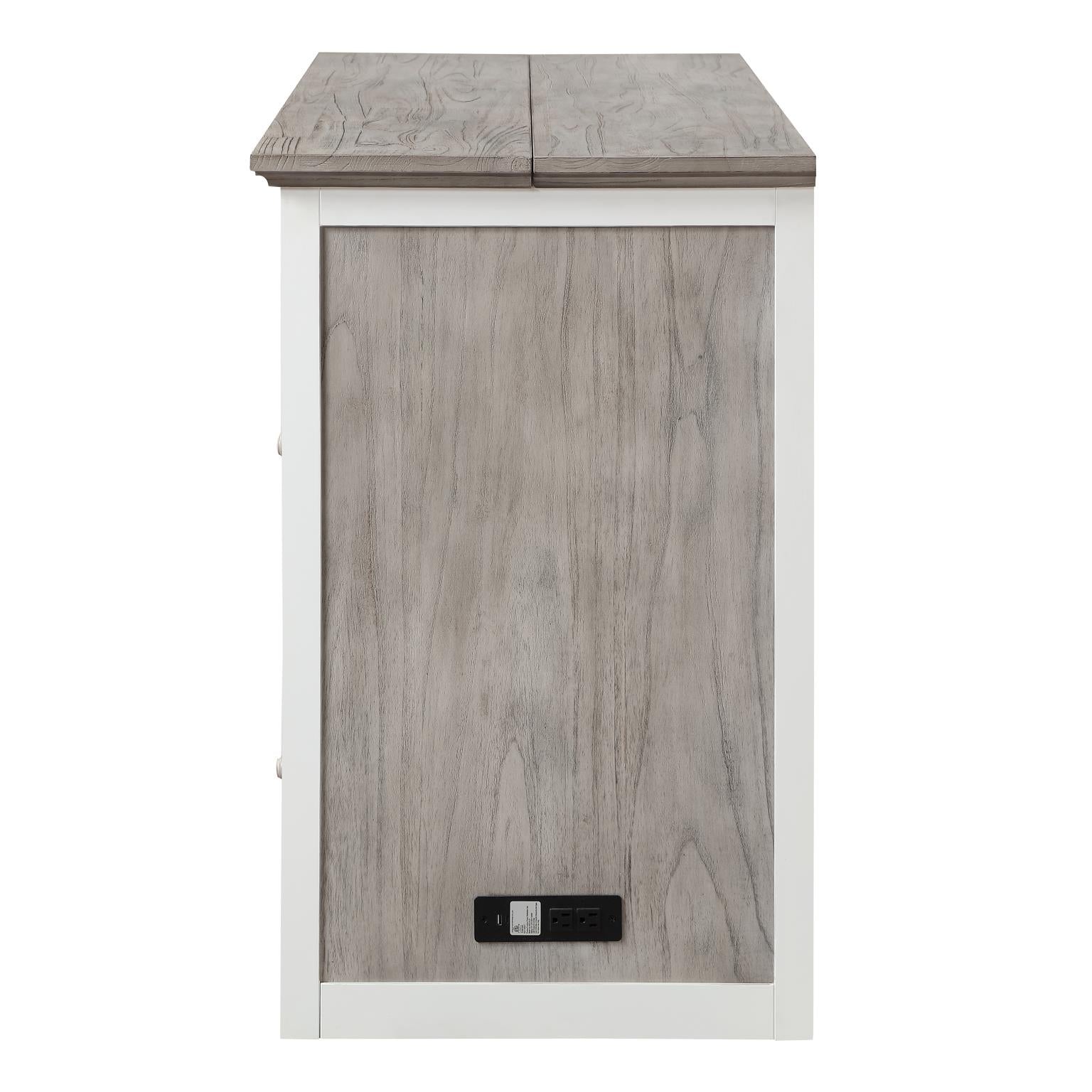 Islamorada Queen Cabinet Bed w/ mattress. Dapple Grey finish