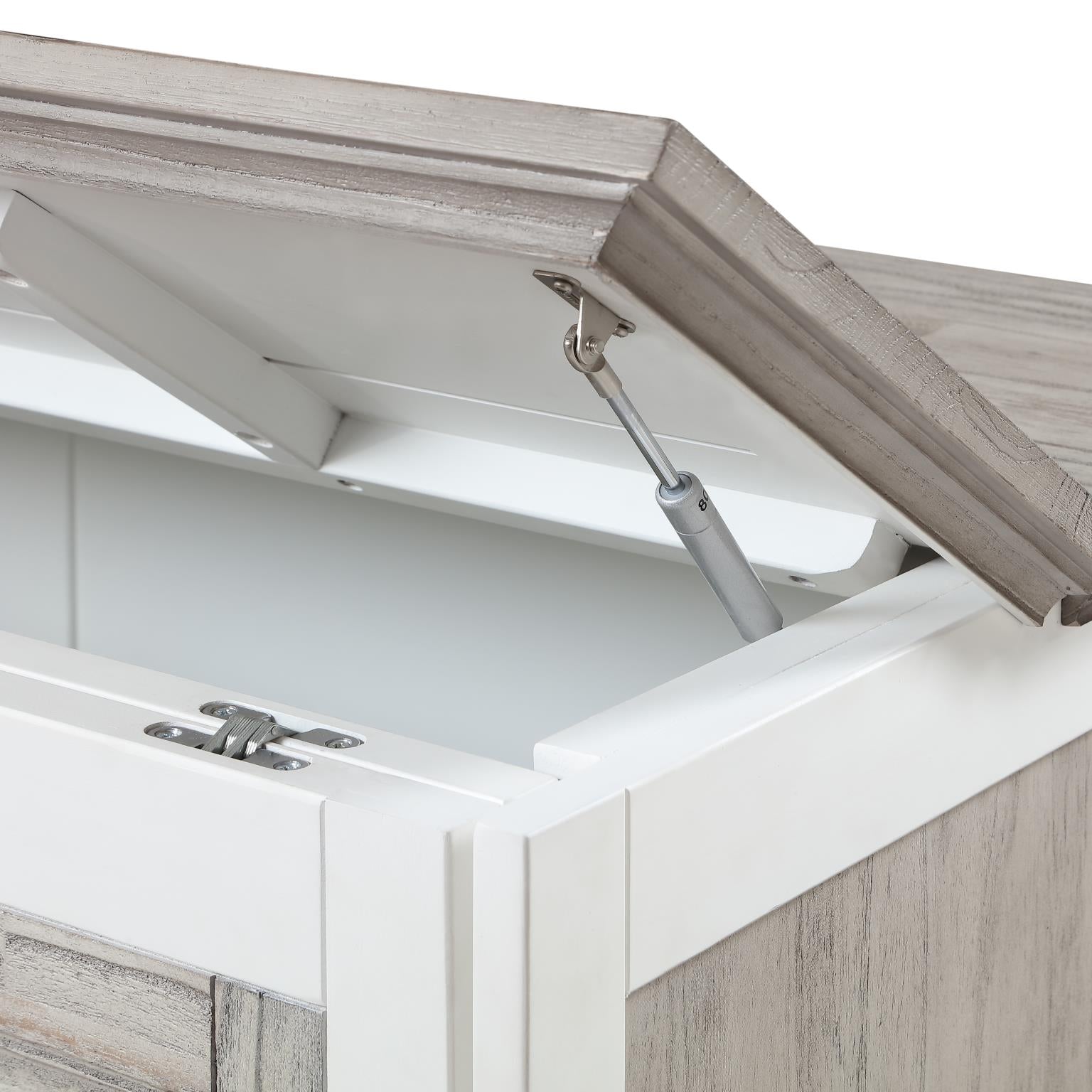 Islamorada Queen Cabinet Bed w/ mattress. Dapple Grey finish