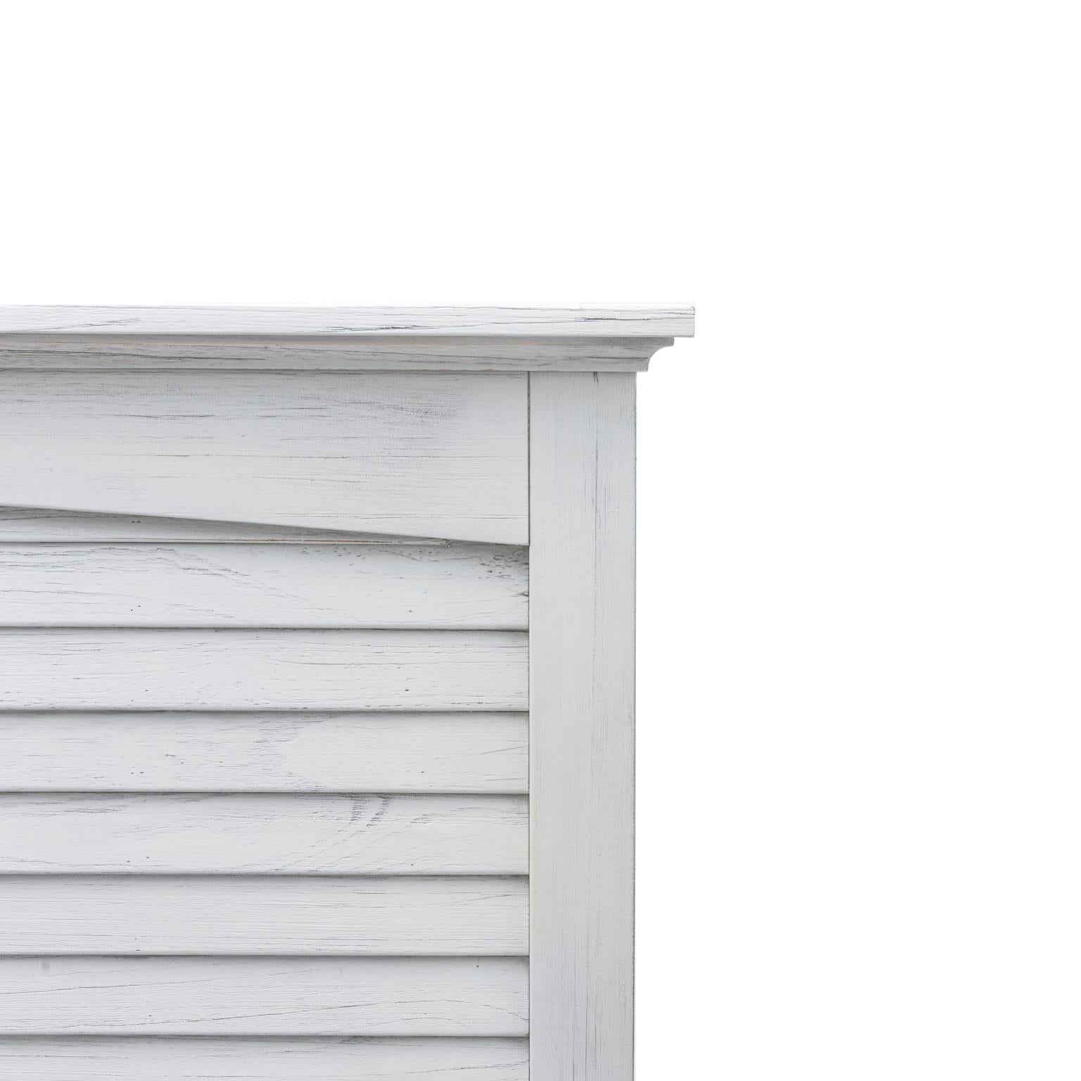 Surfside King Headboard Weathered White Finish