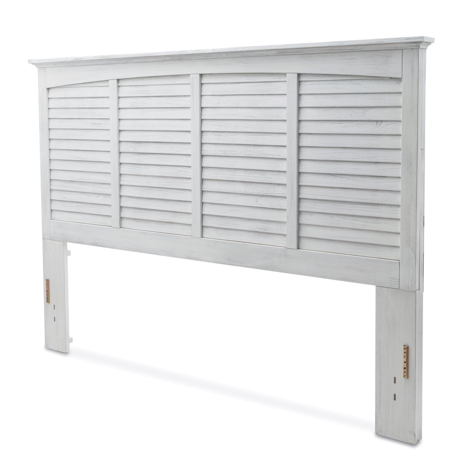 Surfside King Headboard Weathered White Finish