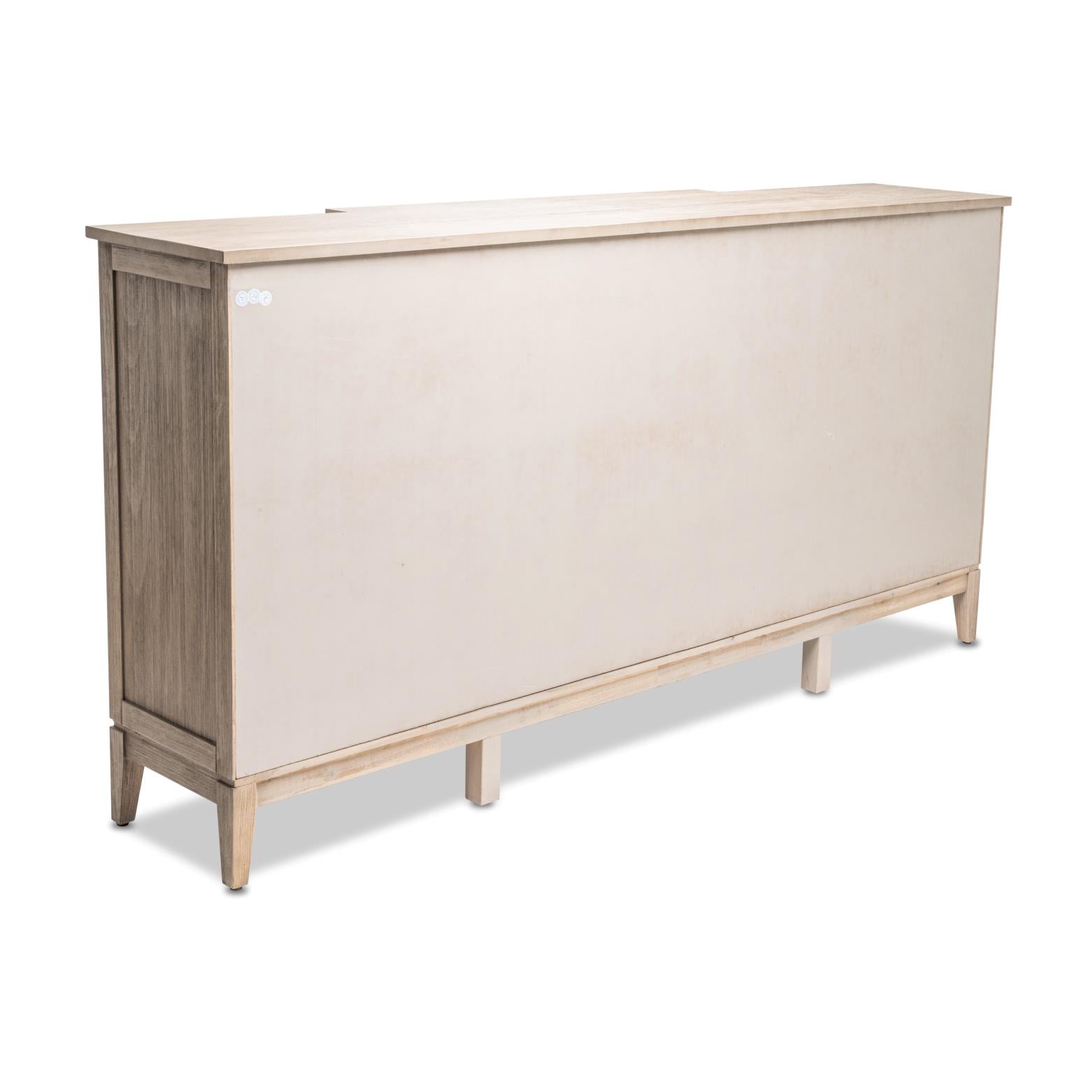 Sanibel 4-Door Credenza. Green/Grey Finish.