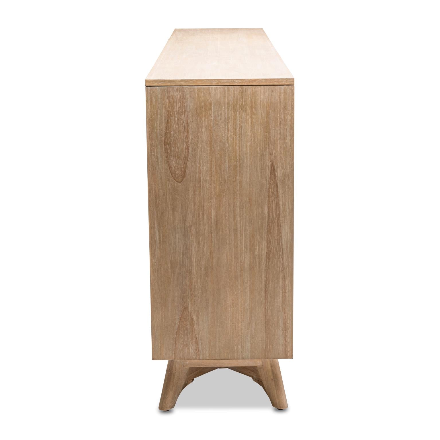Laguna 3-Door Credenza. Tri-color Finish.