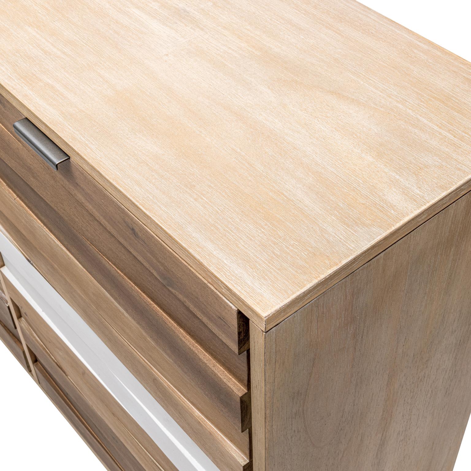 Laguna 3-Door Credenza. Tri-color Finish.