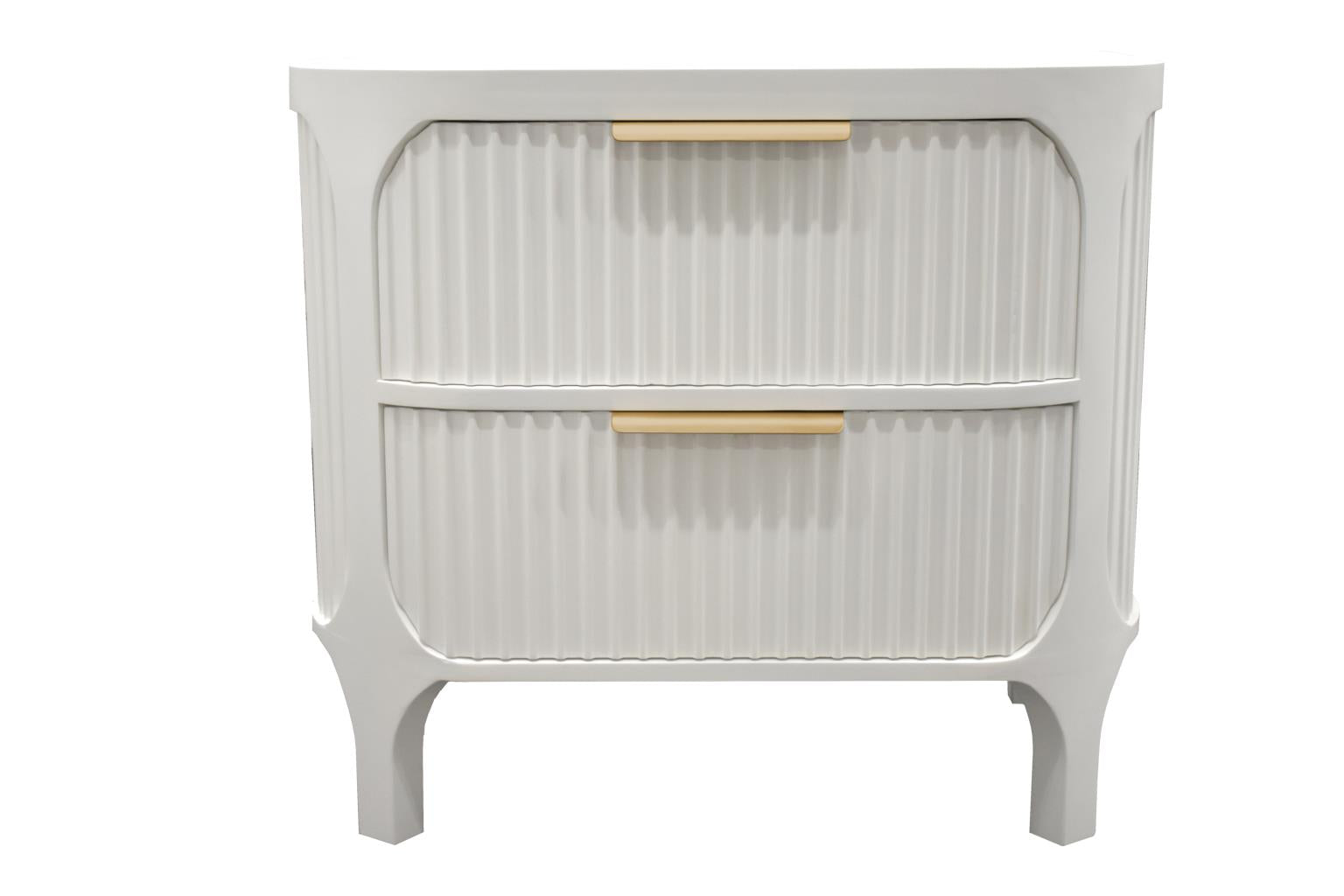 Montauk 2-Drawer Nightstand w/ Power. White Finish