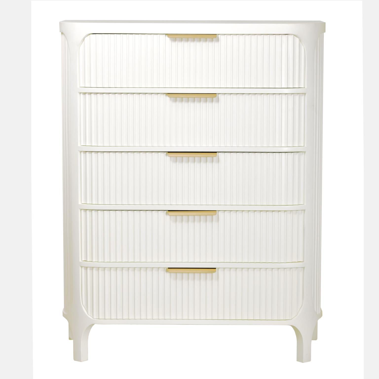Montauk 5-Drawer Chest. White Finish