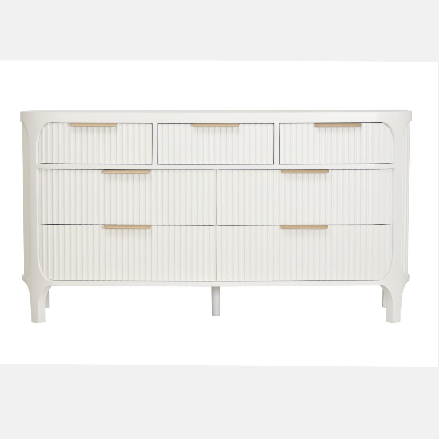 Montauk 7-Drawer Dresser. White Finish