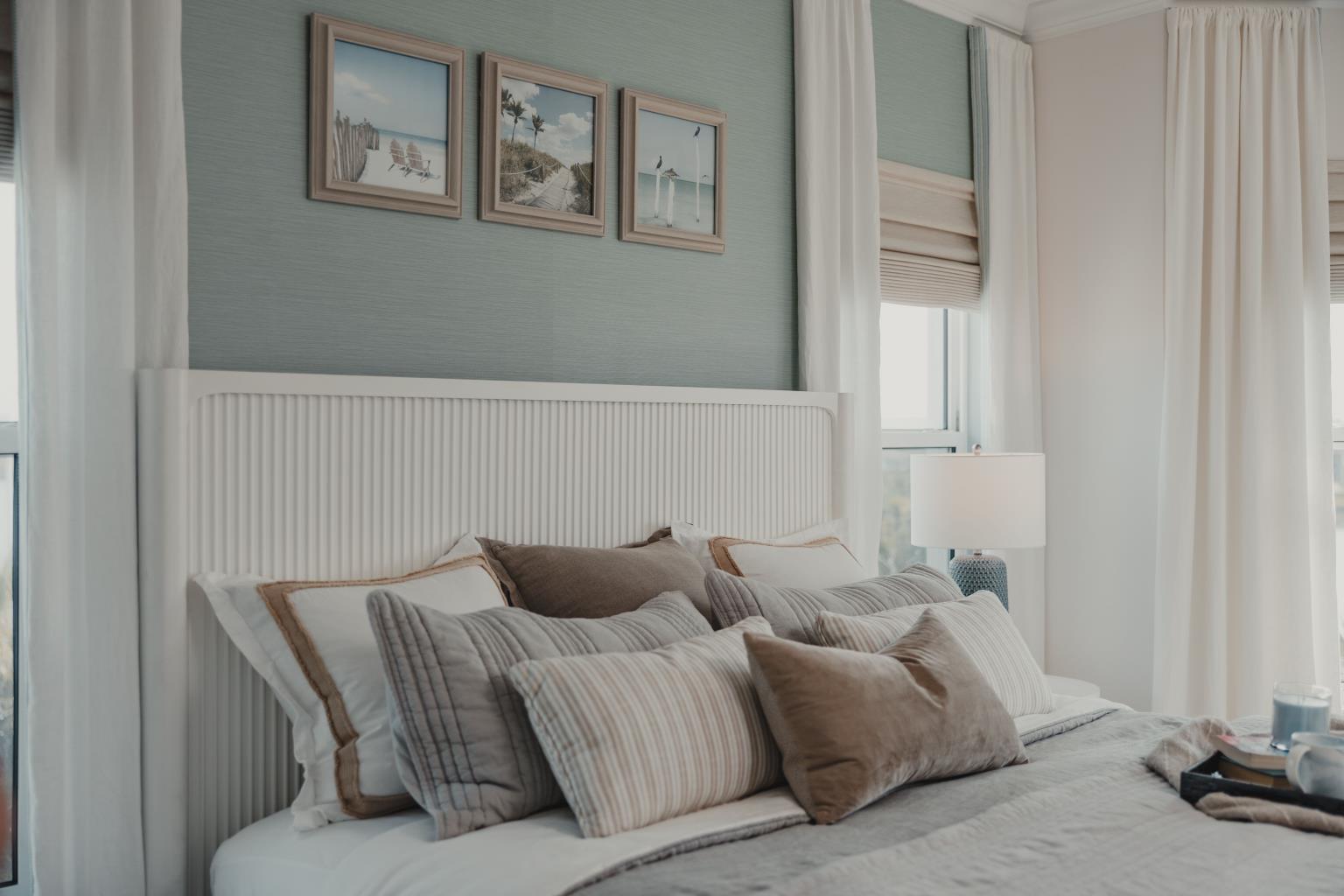 Montauk Queen Headboard. White Finish