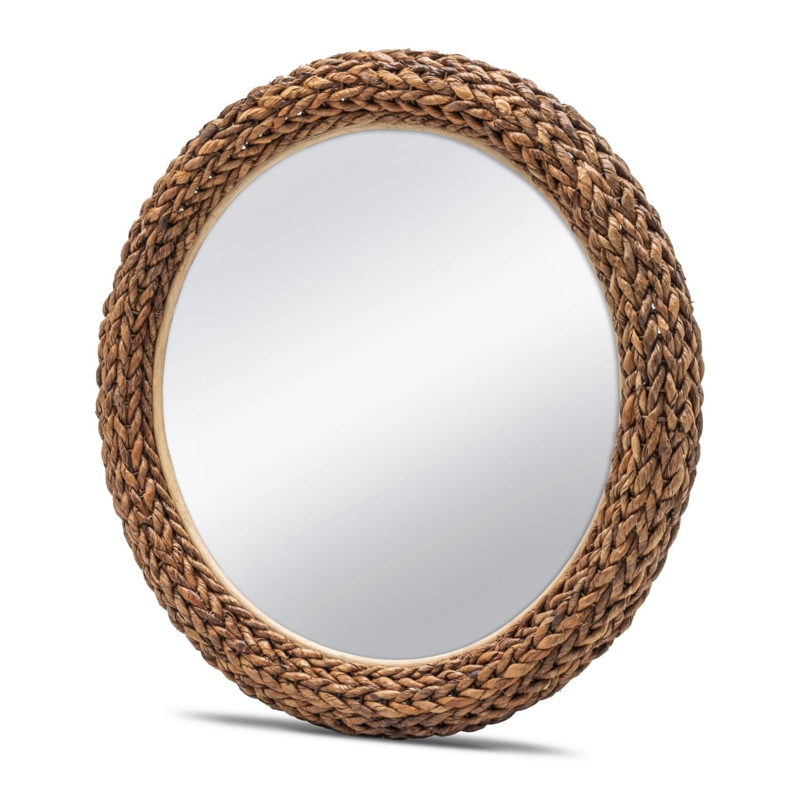Maui 36" Round Mirror Natural Finish