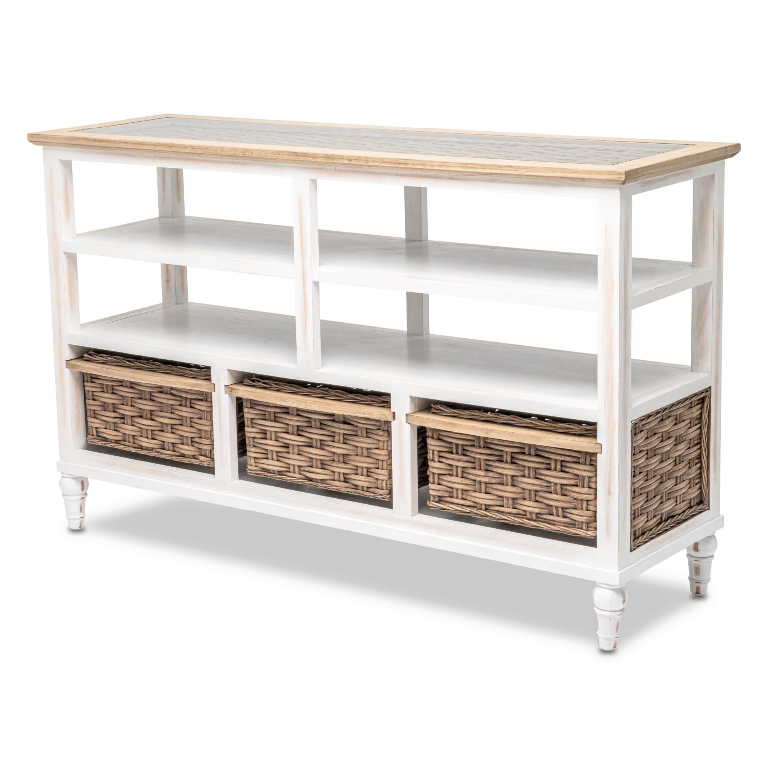 Island Breeze Entertainment Center w/ Baskets