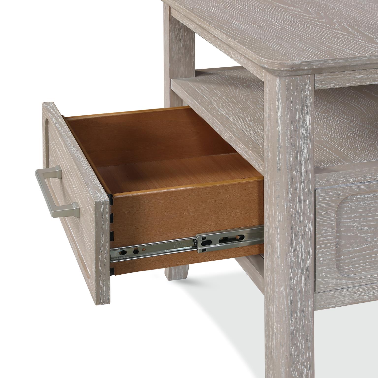 Cape May End Table. Glazed Driftwood Finish