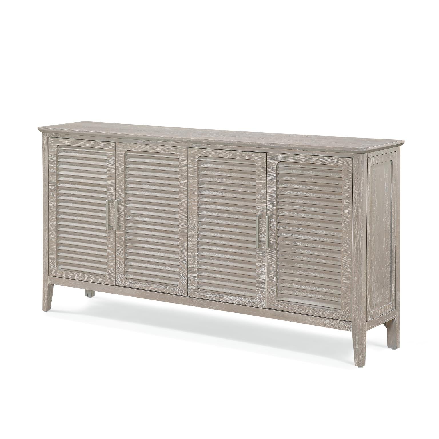 Cape May 4-Door Credenza. Glazed Driftwood Finish