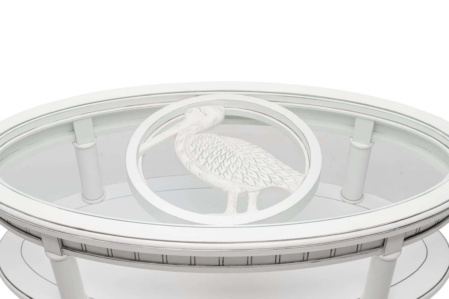Monaco Insert for Coffee and End Tables - Pelican Blanc Finish