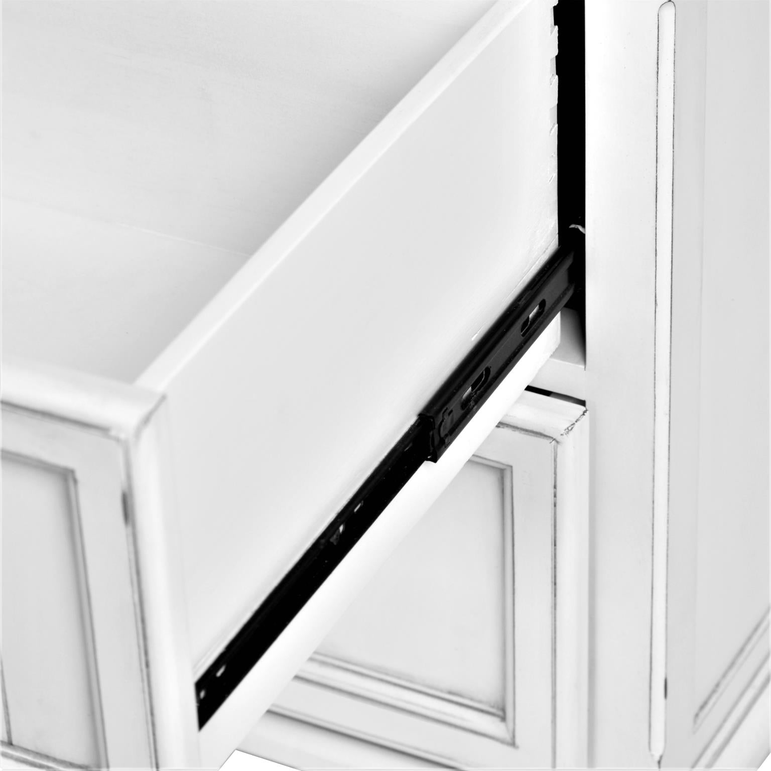 Monaco 2 Drawer Nightstand Blanc Finish w/ Power