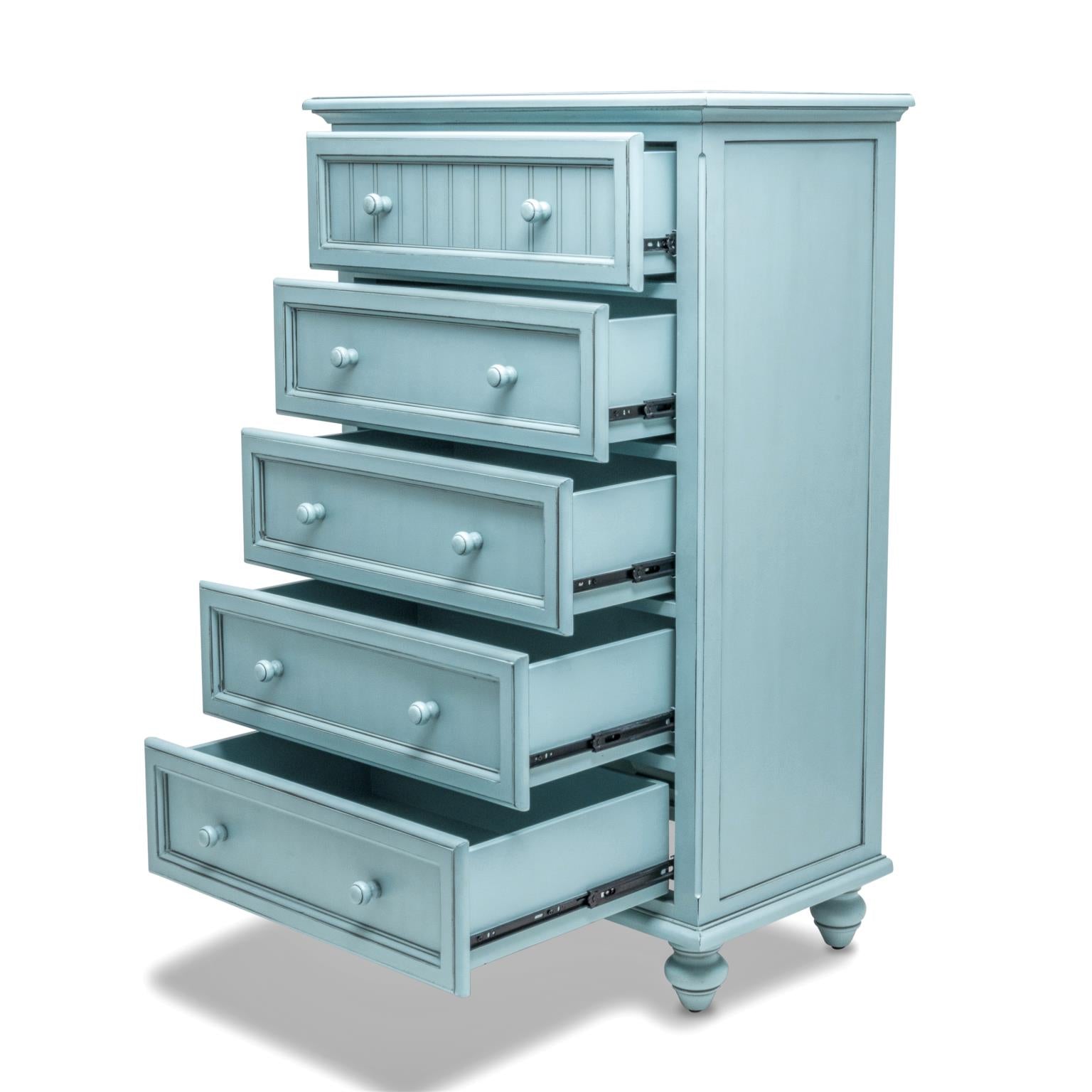 Monaco 5 Drawer Chest Bleu Finish