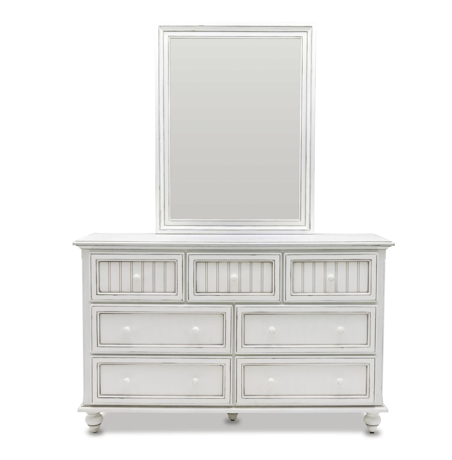 Monaco 7 Drawer Dresser Blanc Finish