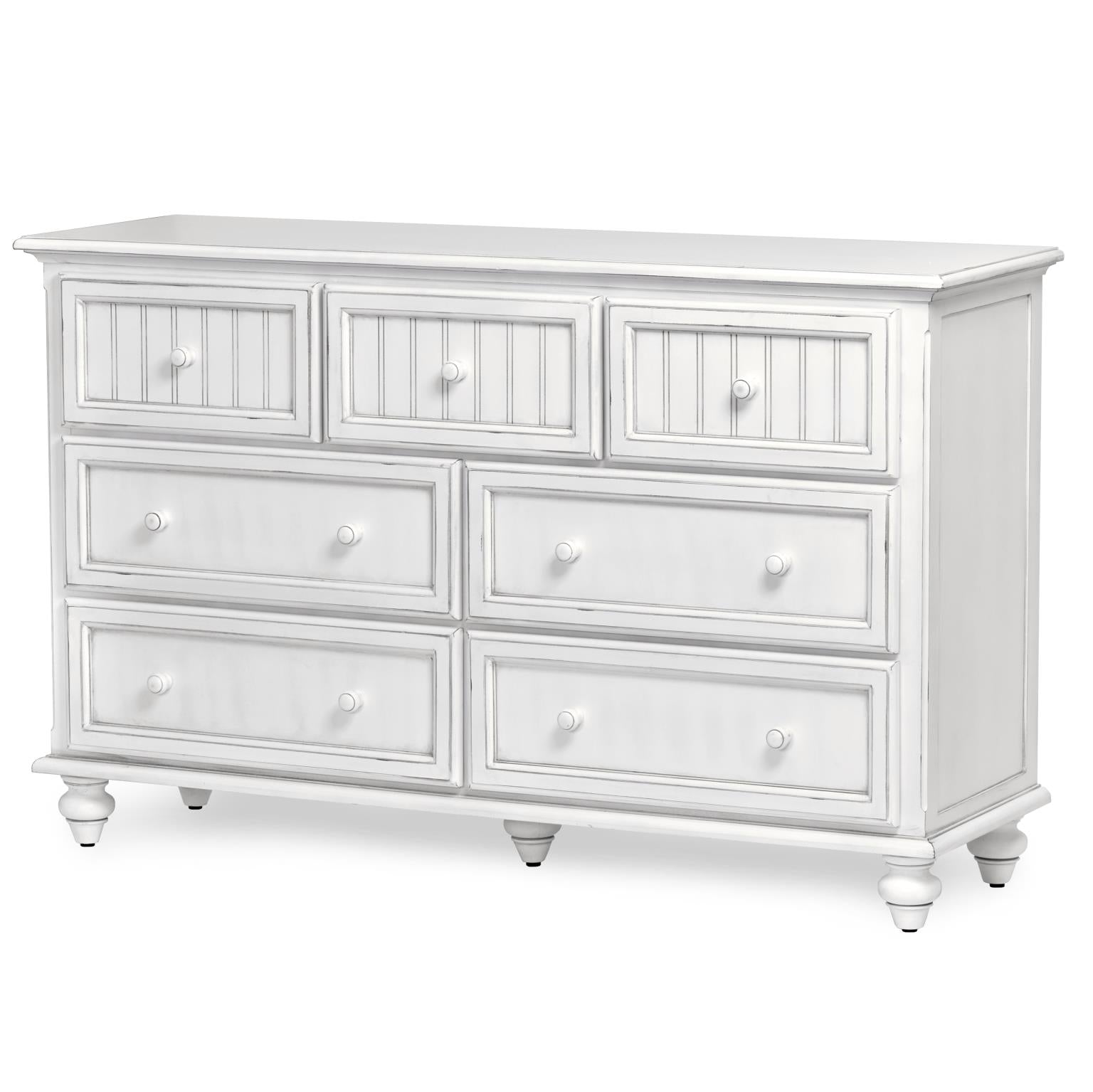 Monaco 7 Drawer Dresser Blanc Finish