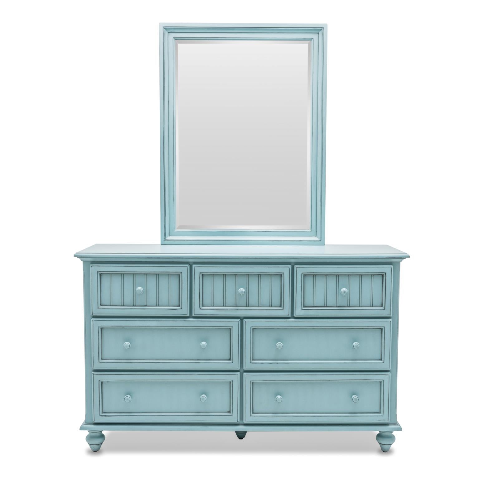 Monaco 7 Drawer Dresser Bleu Finish