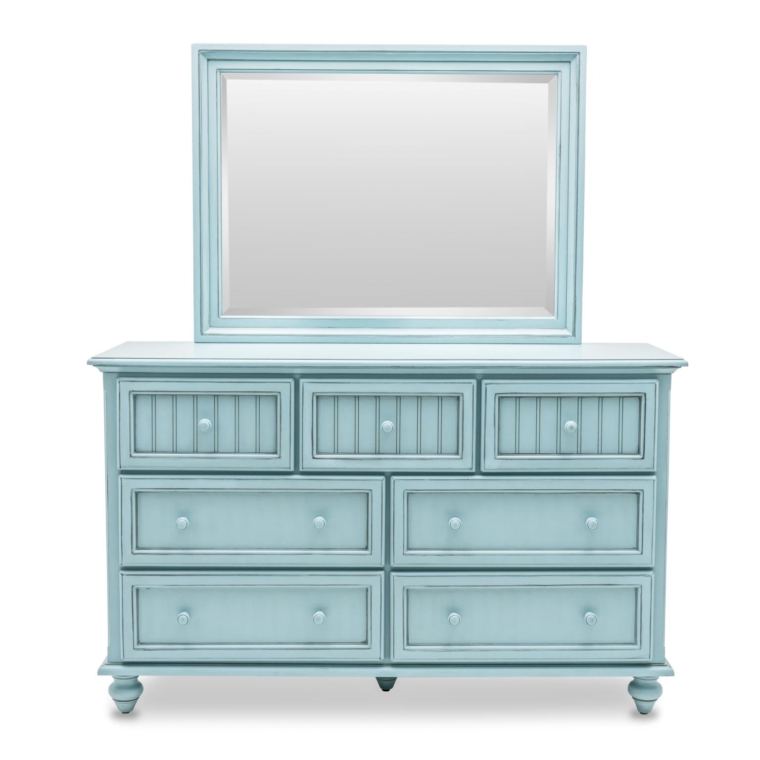 Monaco 7 Drawer Dresser Bleu Finish
