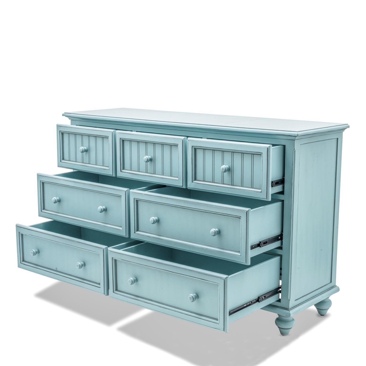 Monaco 7 Drawer Dresser Bleu Finish