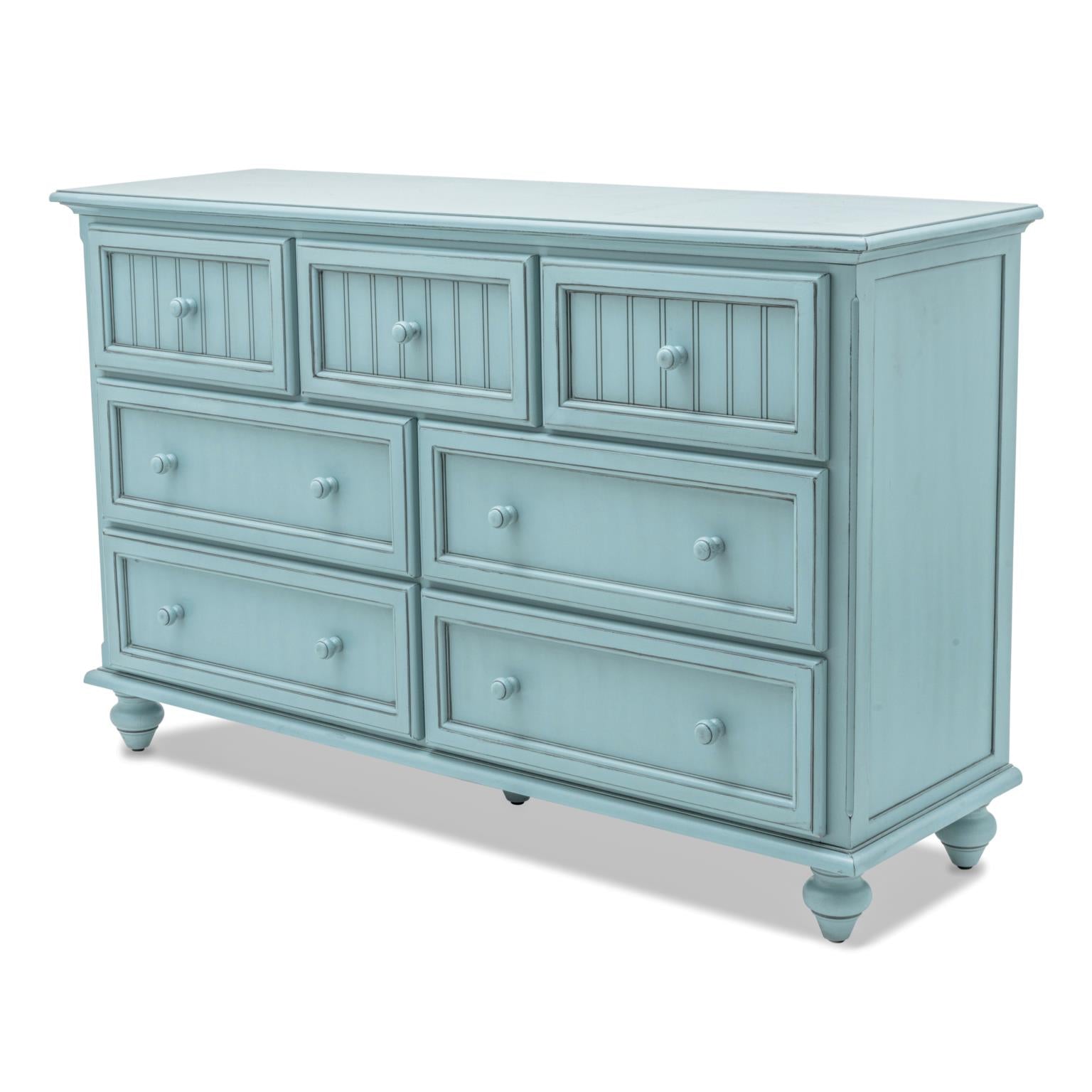 Monaco 7 Drawer Dresser Bleu Finish