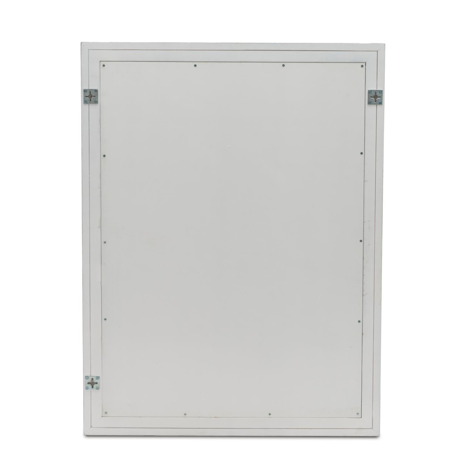 Monaco Mirror w/ Bevel Blanc Finish Glass dimensions 26" x 36"