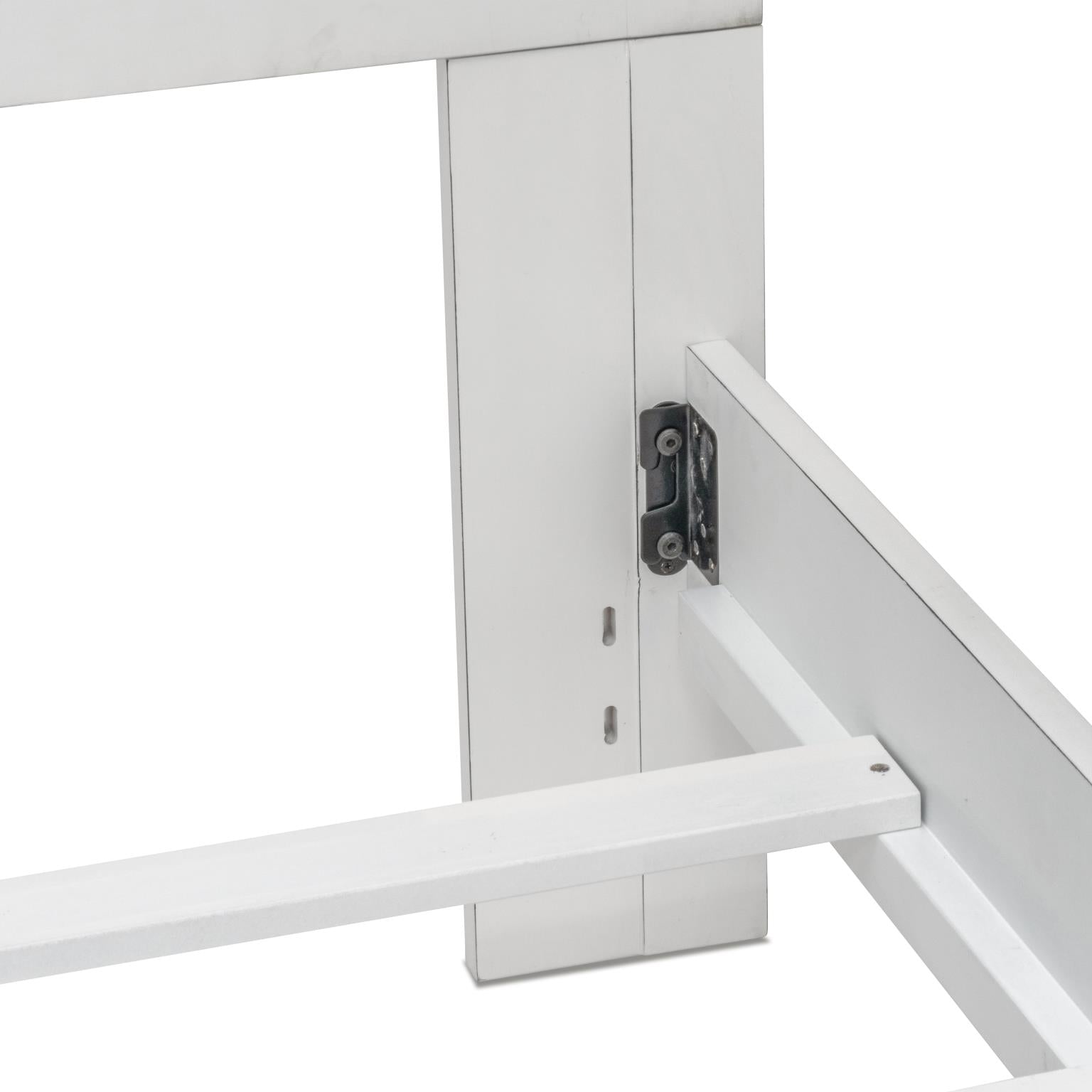 Monaco king complete bed, blanc finish