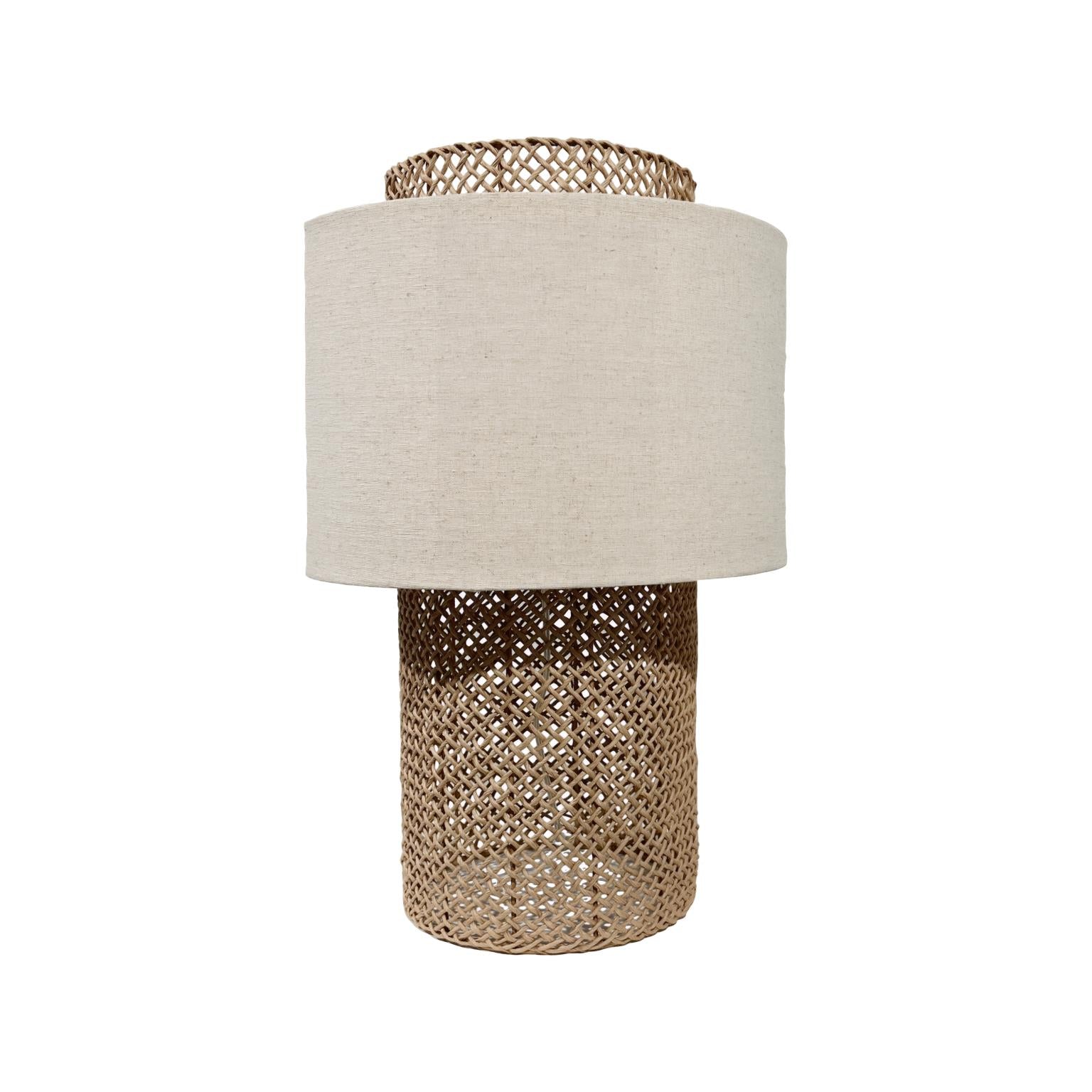 Bali, 25" Table Lamp (1pk). Natural Rattan finish