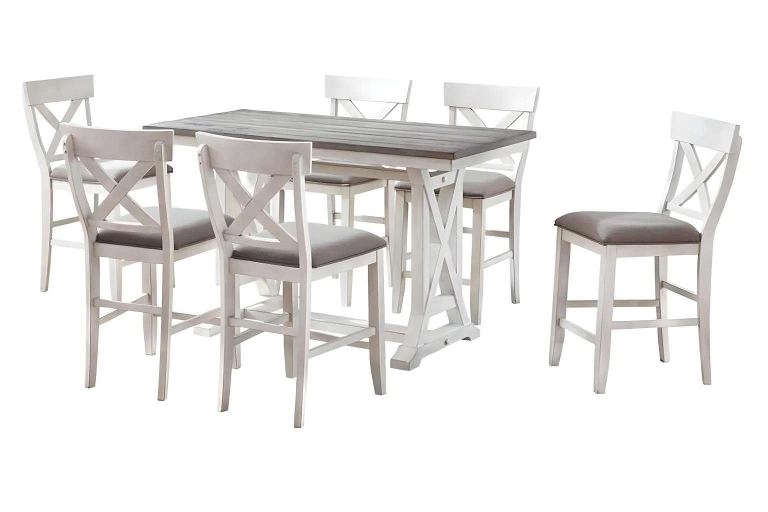 Bar Harbor Counter Height Dining (Cream)