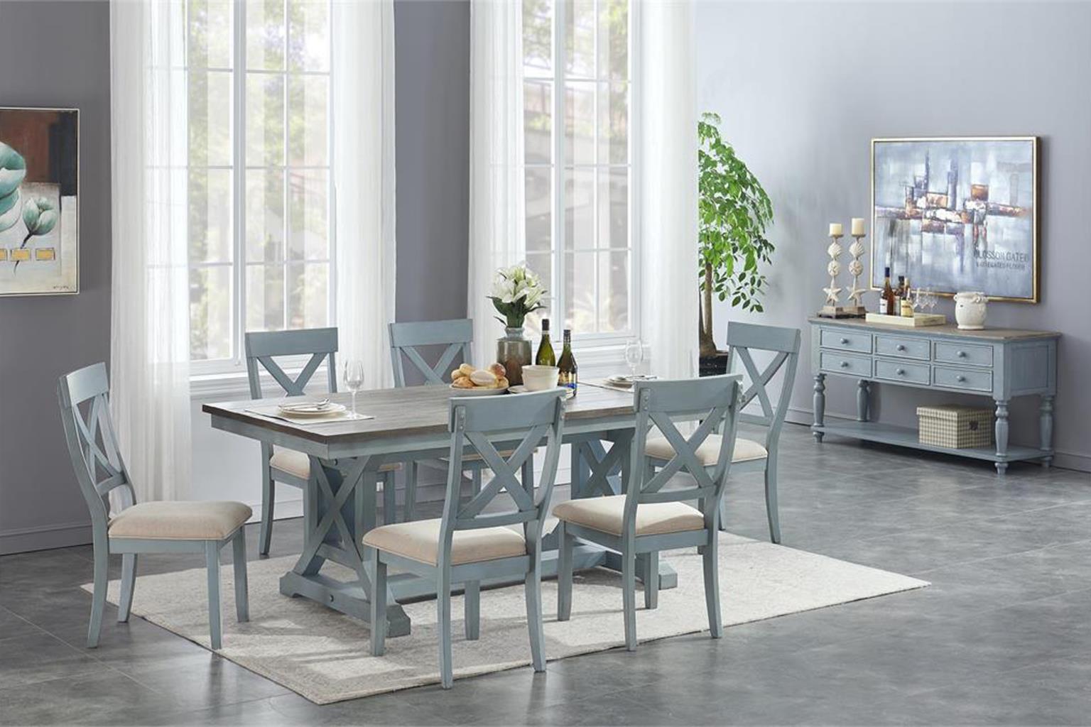 Bar Harbor Dining (Aqua Blue)