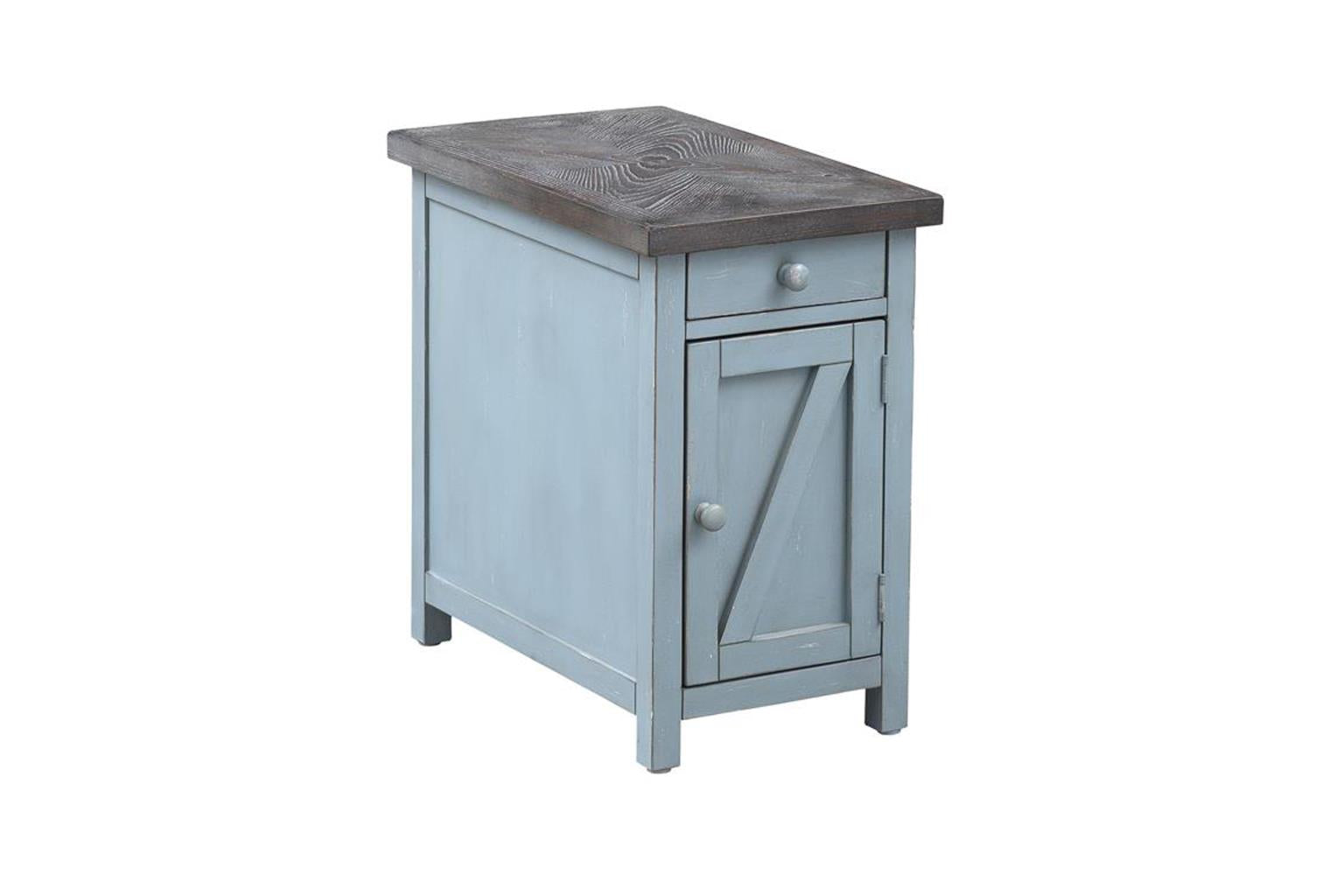 Bar Harbor Chairside Table (Aqua Blue)