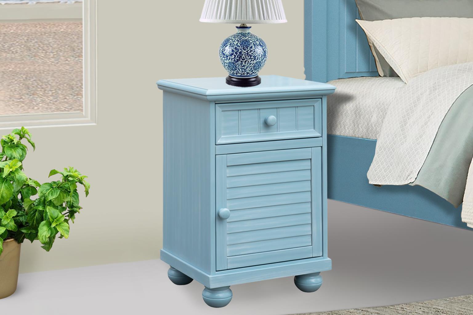 Beachfront Two Door Nightstand (Ocean Blue)