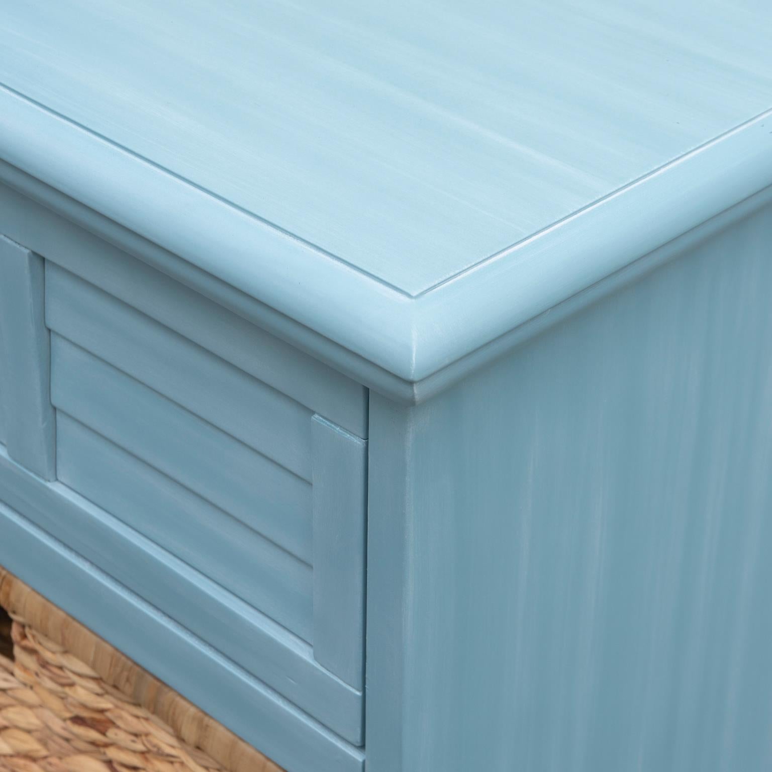 Beachfront Basket Nightstand (Ocean Blue)