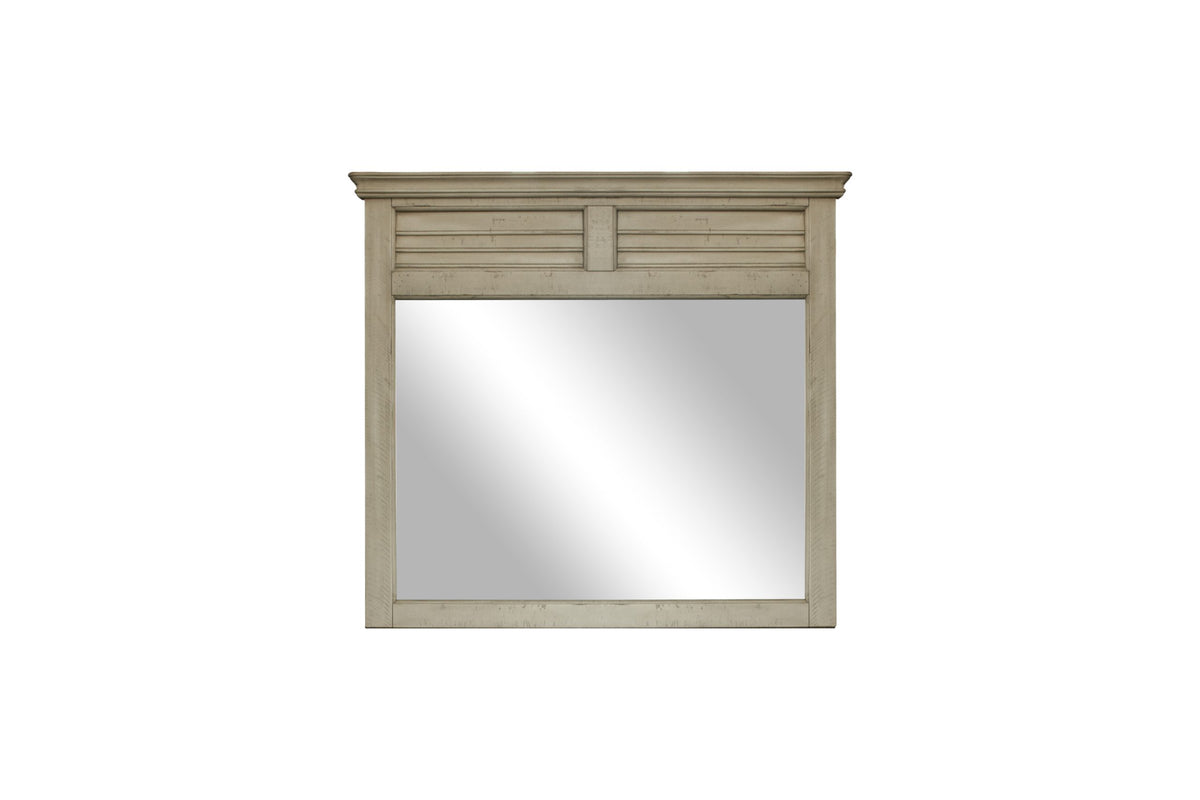 Brockton Shutter Mirror (Light Wheat)