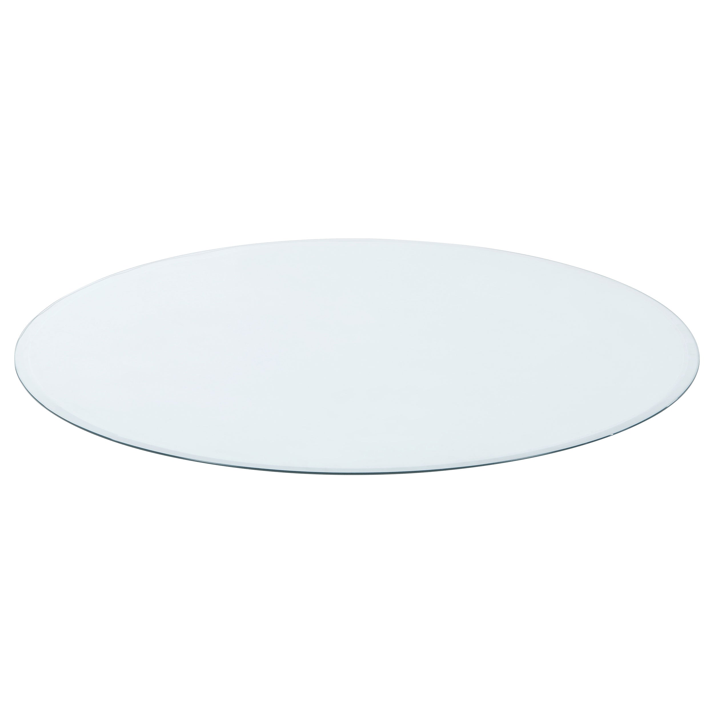 Glass Tops 48-inch 6mm Round Clear Tempered Glass Top — view 1