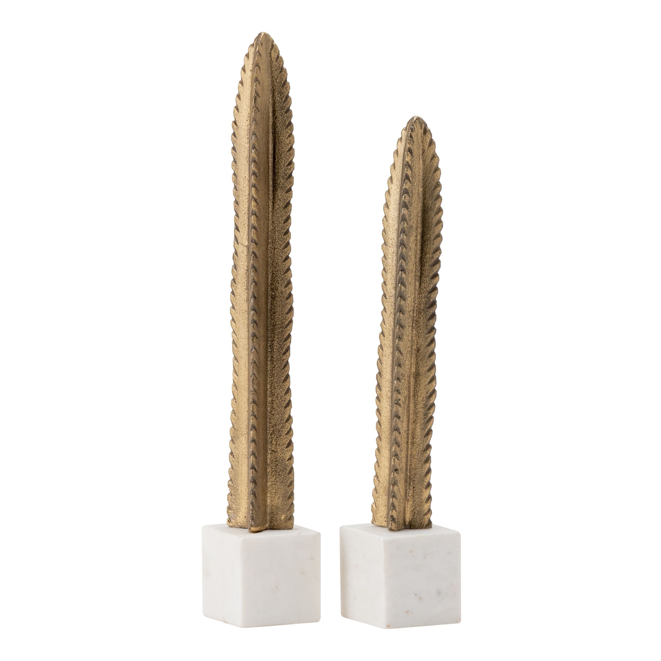 Cacti Succulent Sculptures on Marble Base