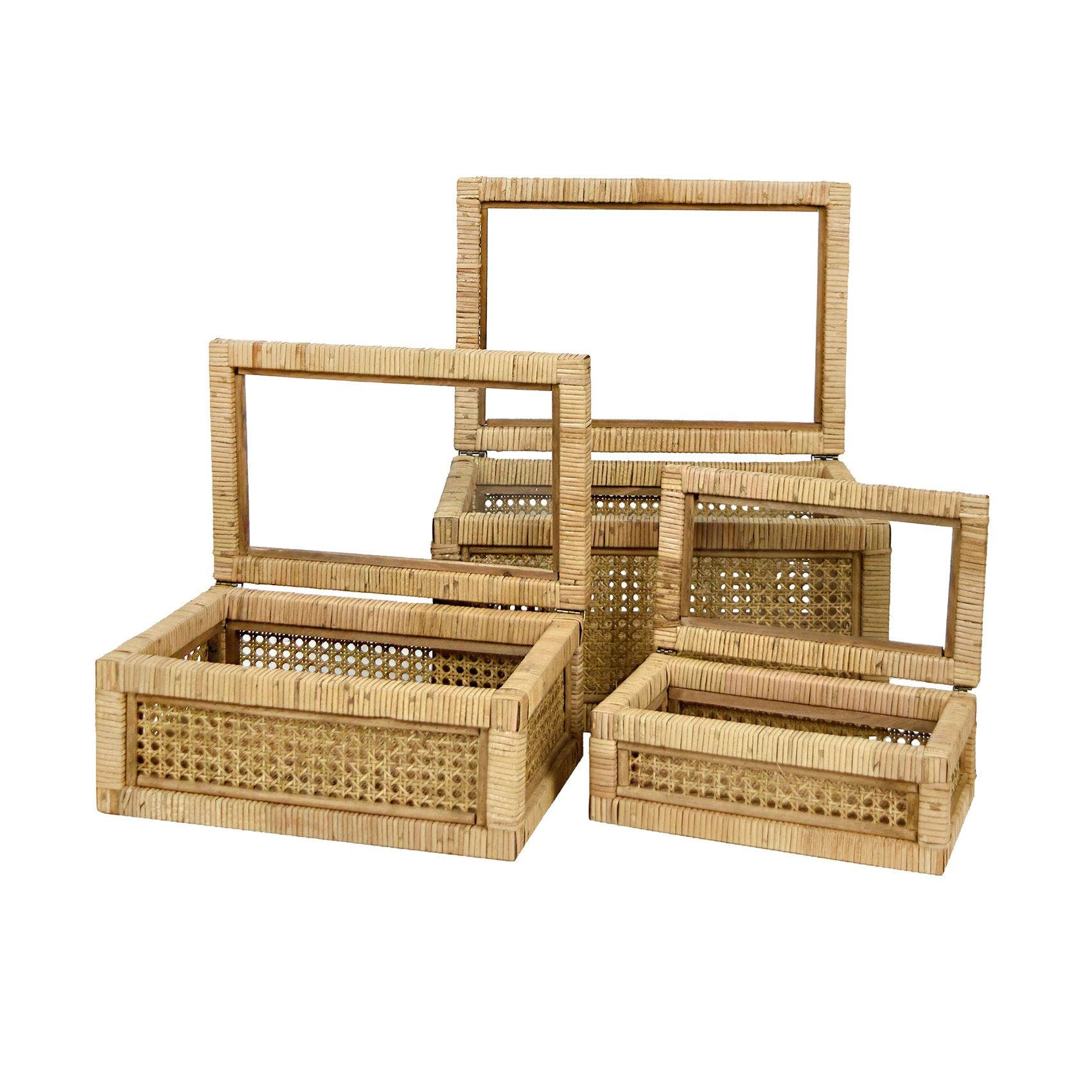 Rollins Rattan Boxes