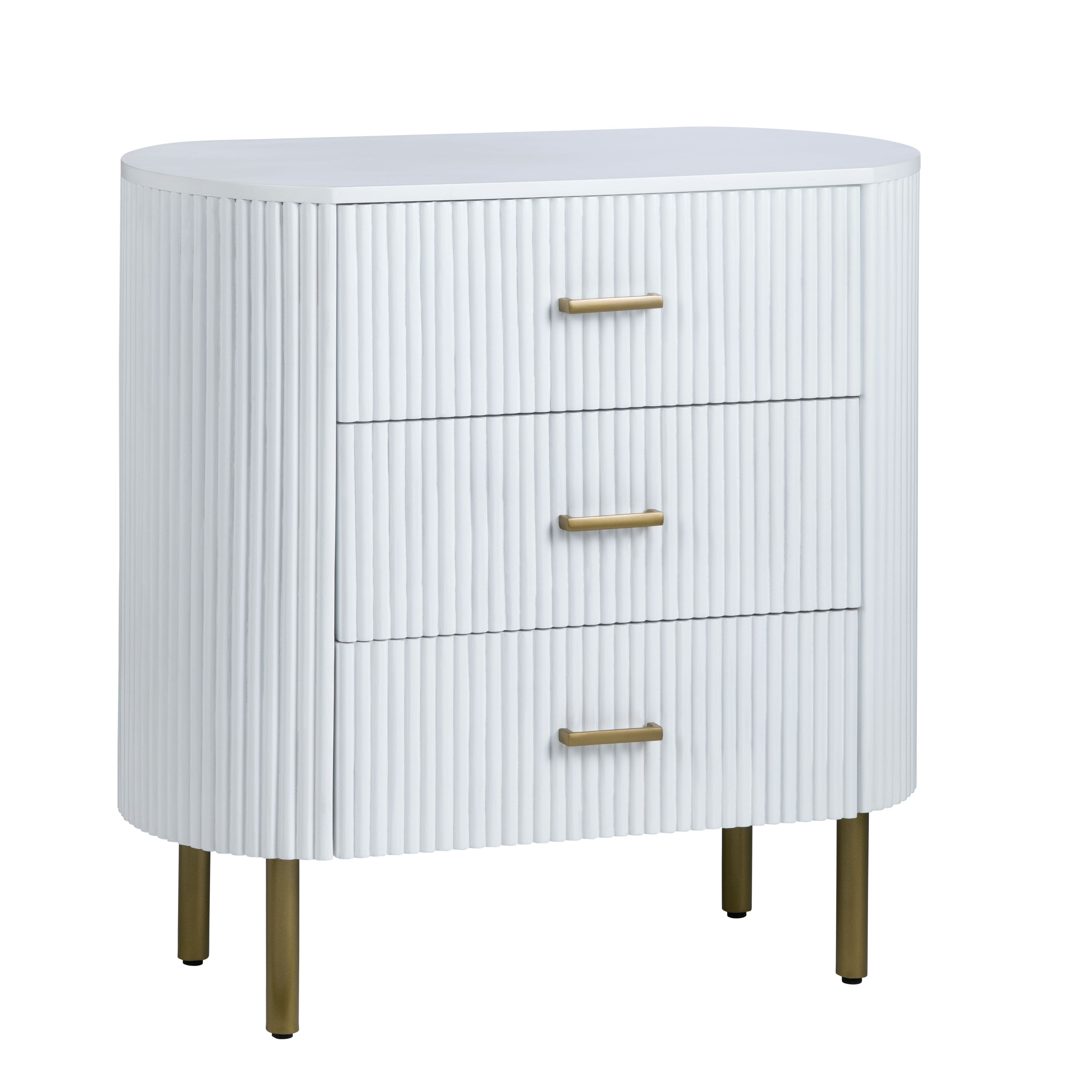 Astoria Three-Drawer Chest (White)