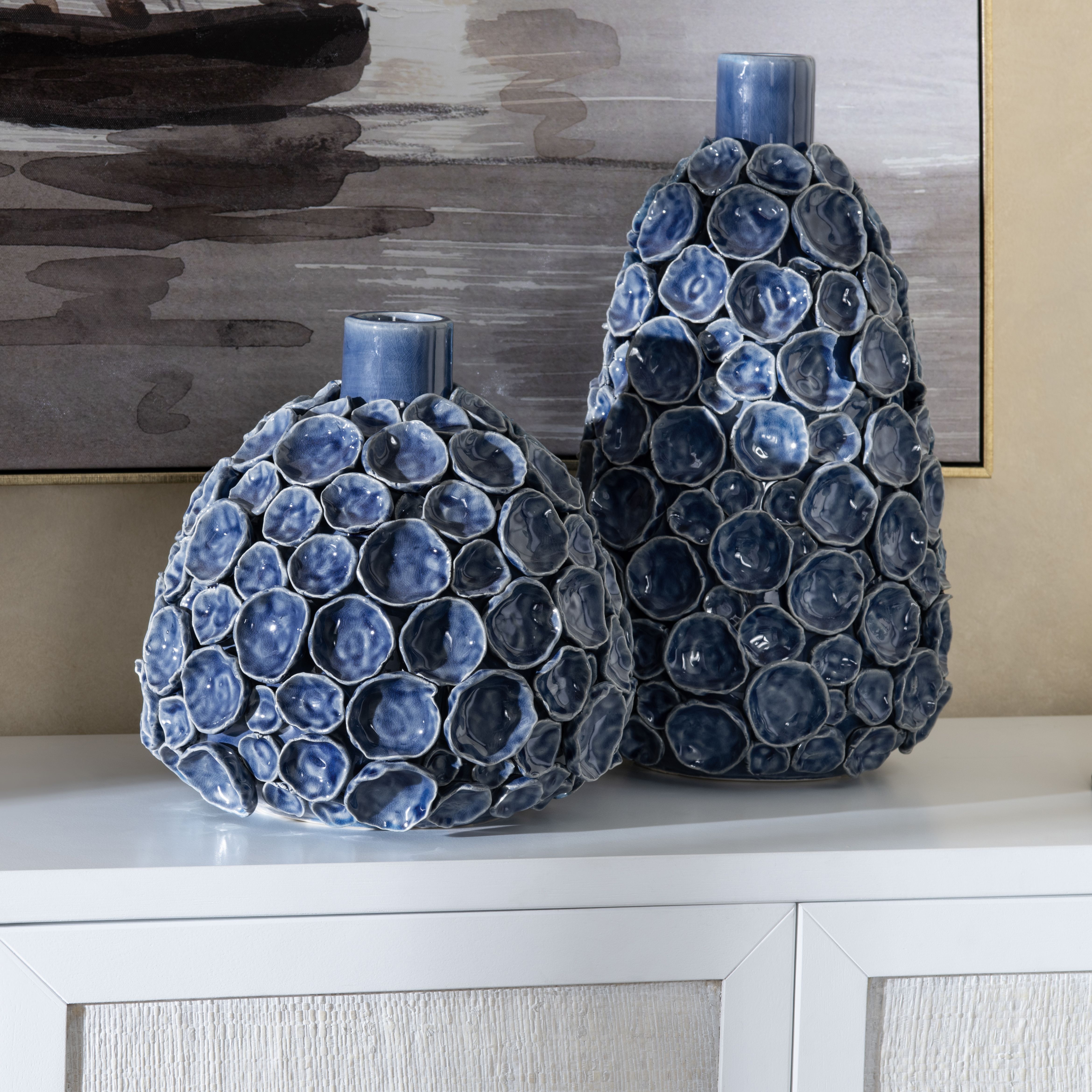 Blue Emile Vases - Image 2