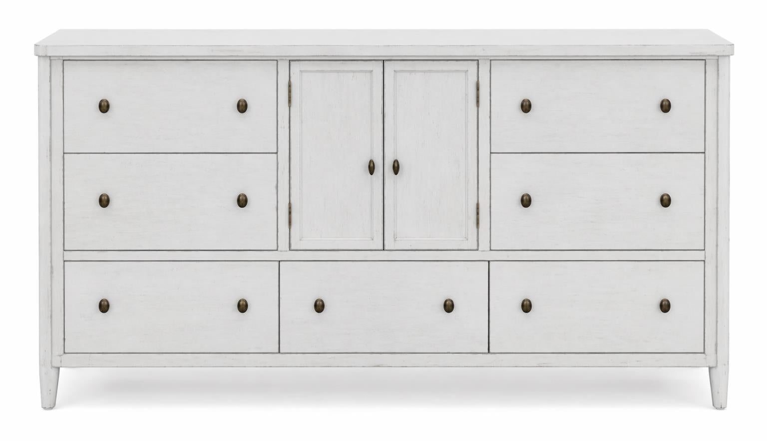 Chatham 7 Drawer / 2 Door Dresser. Fresh White Finish