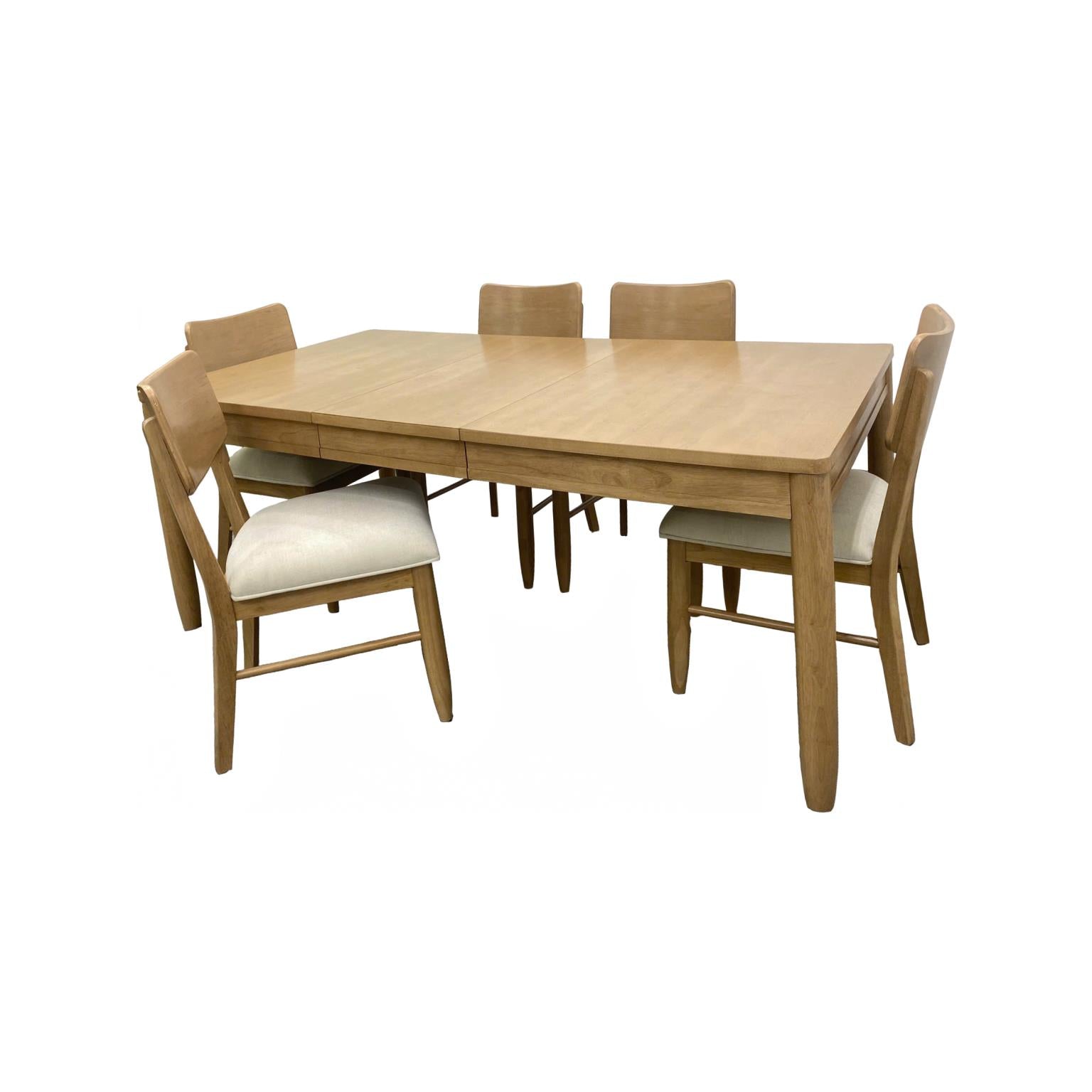 Chatham Rectangular Table (60-78") w/ Self Storing Leaf. Warm Maple Finish