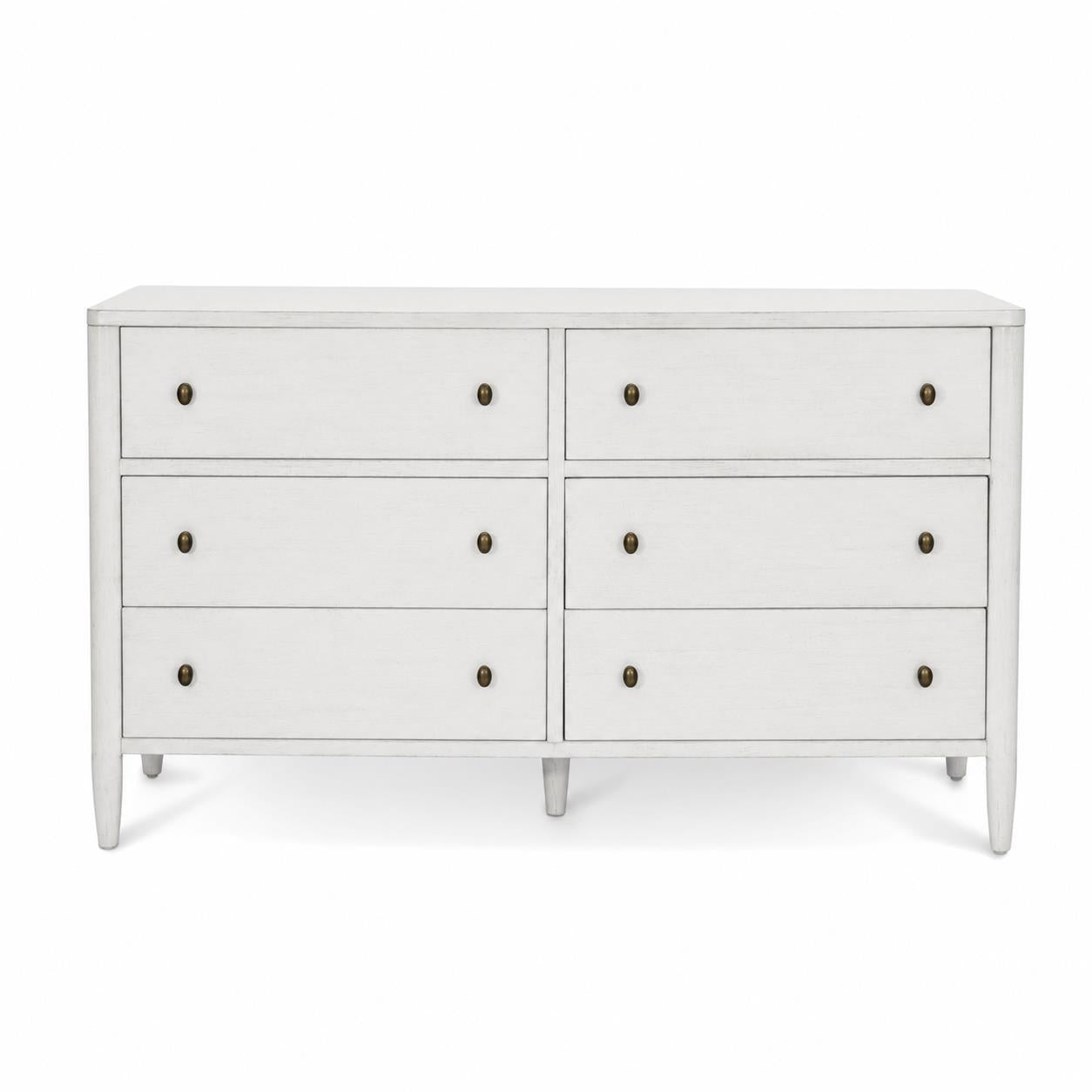 Chatham 6 Drawer Dresser. Fresh White Finish