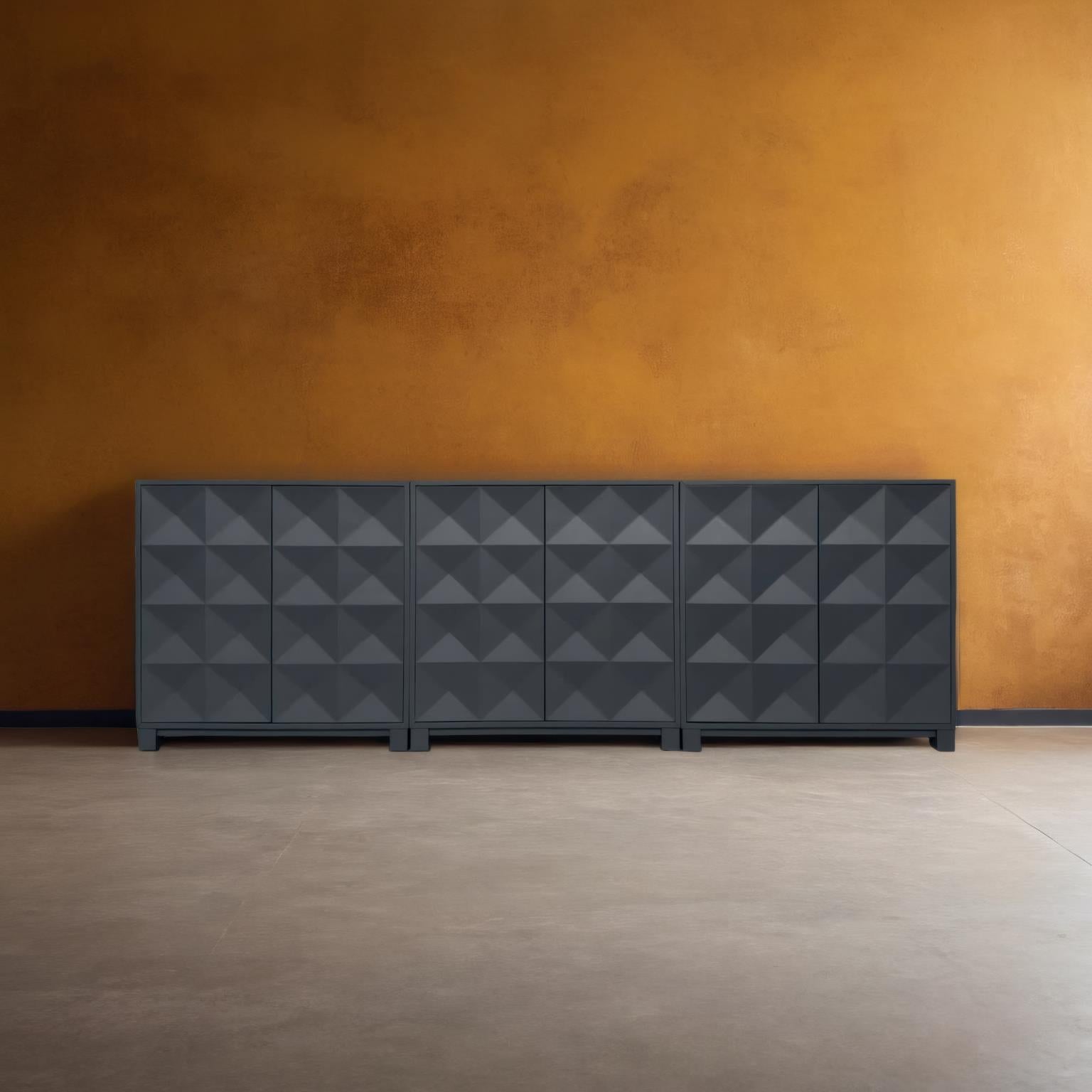 Chelsea 2-Door Bunching Credenza. Steel Blue finish