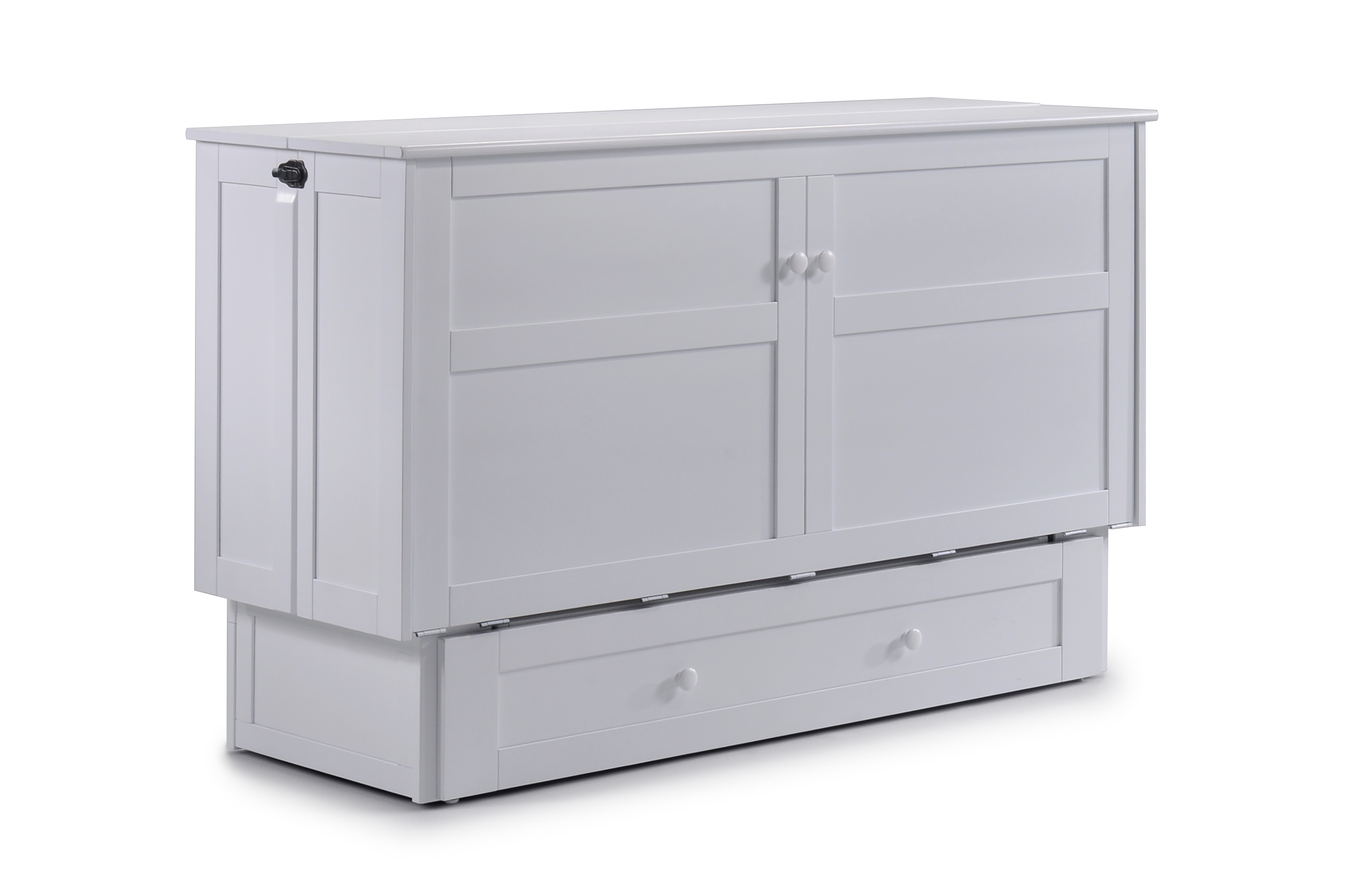 Newport Murphy Cabinet Bed in White, cabinet closed | Atlantic Fine Furniture, Melbourne FL